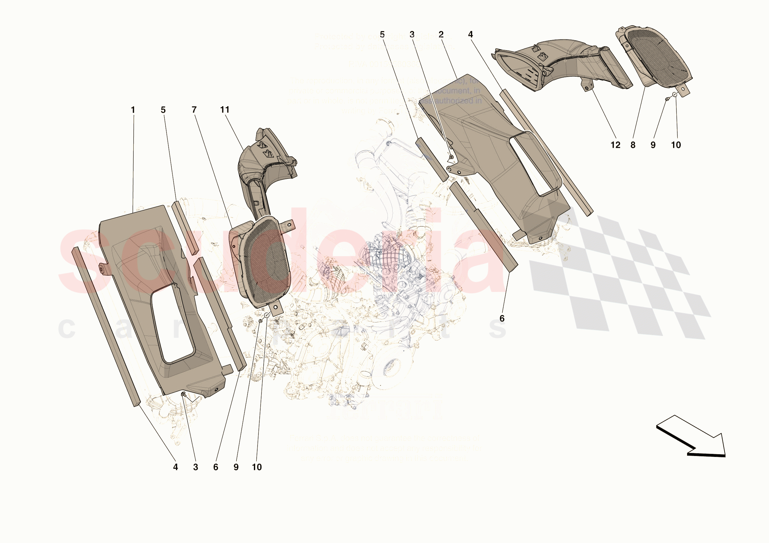 LATERAL AIR INTAKES of Ferrari Ferrari 296 GTB USA