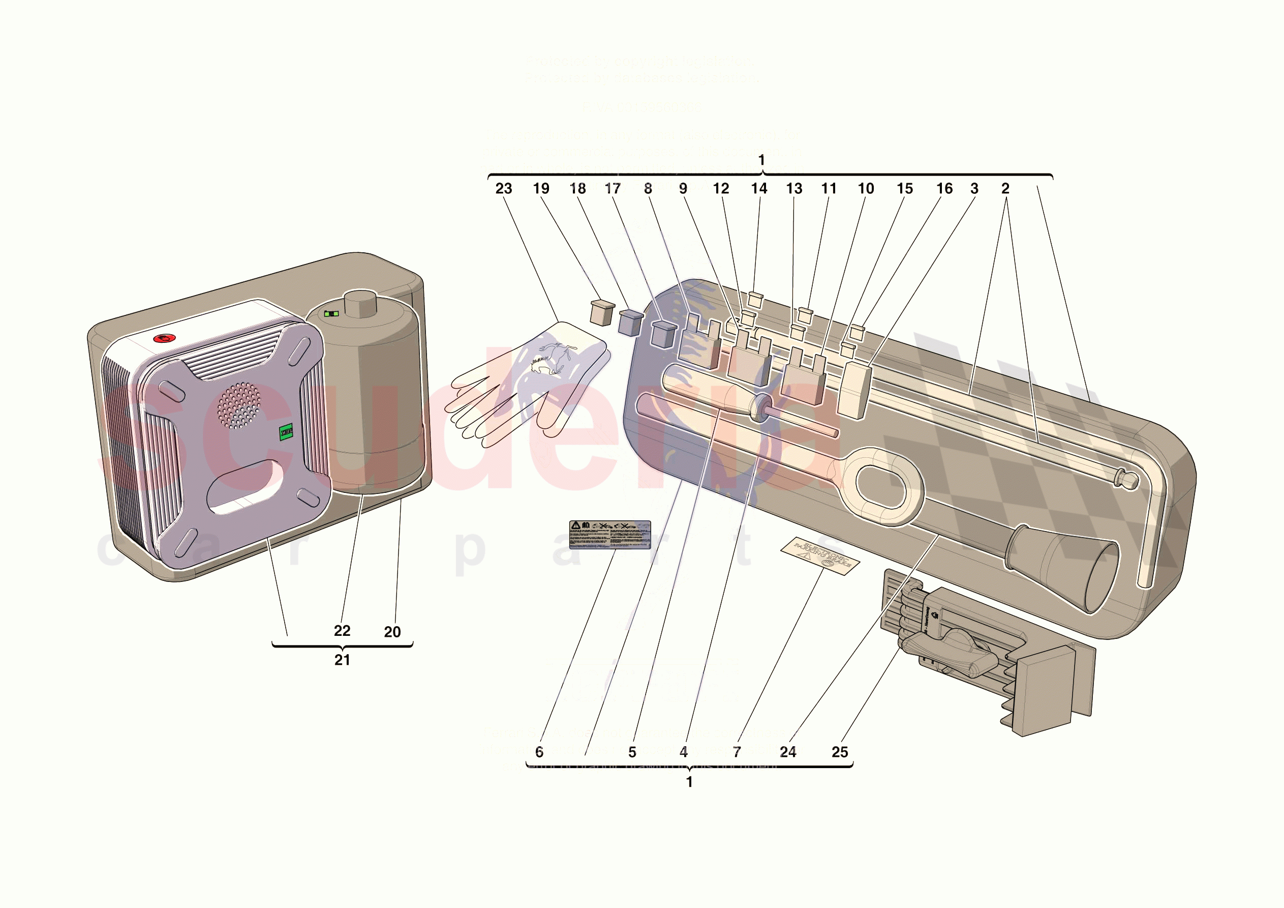 TOOLS PROVIDED WITH VEHICLE of Ferrari Ferrari 296 GTS Europe