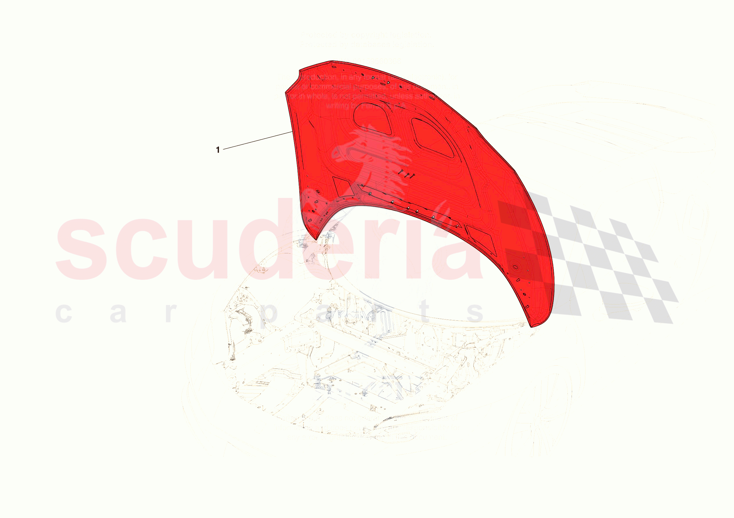 FRONT LID SUBSTRUCTURE of Ferrari Ferrari 296 GTS Europe