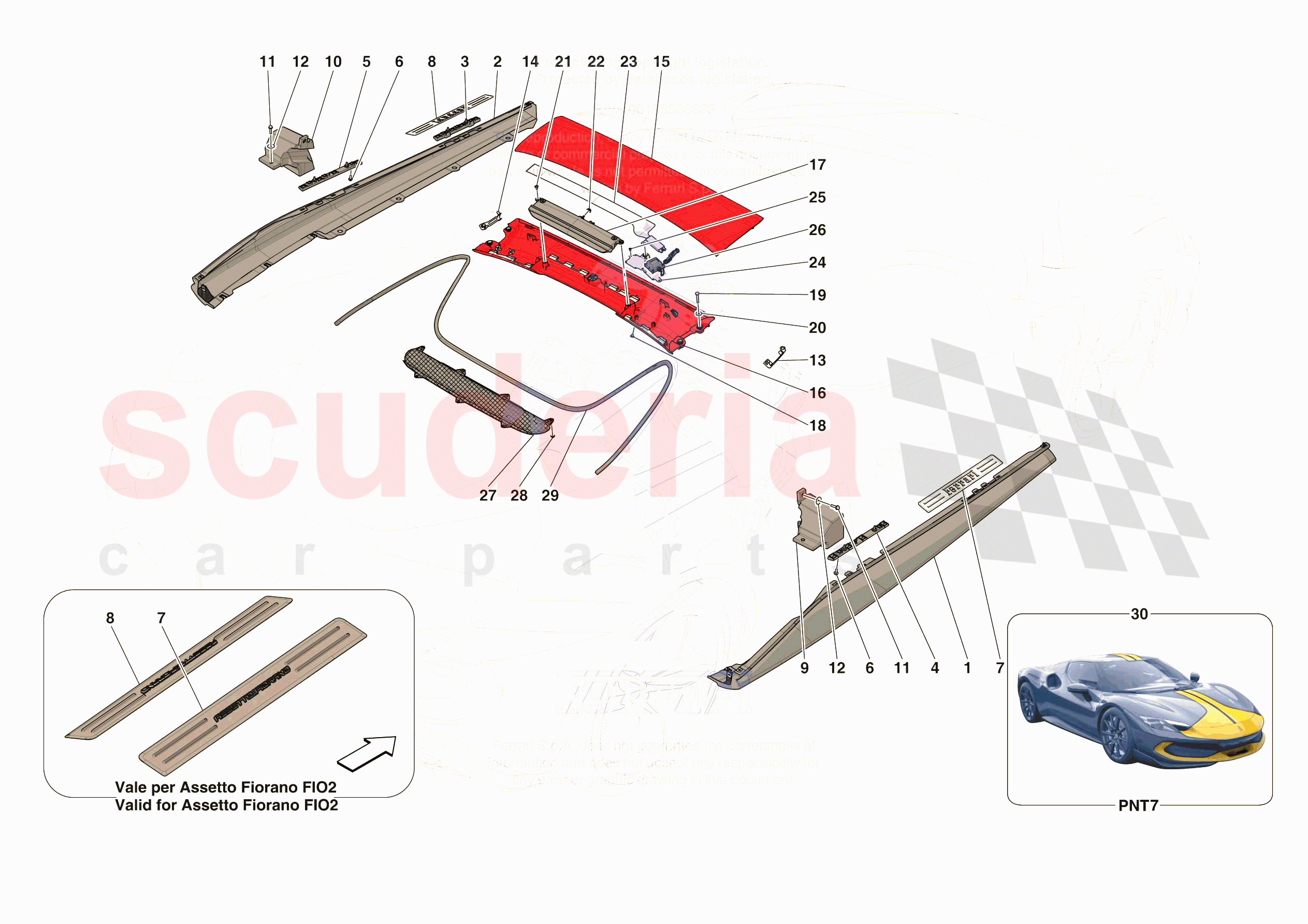 EXTERNAL LATERAL TRIM of Ferrari Ferrari 296 GTS Europe