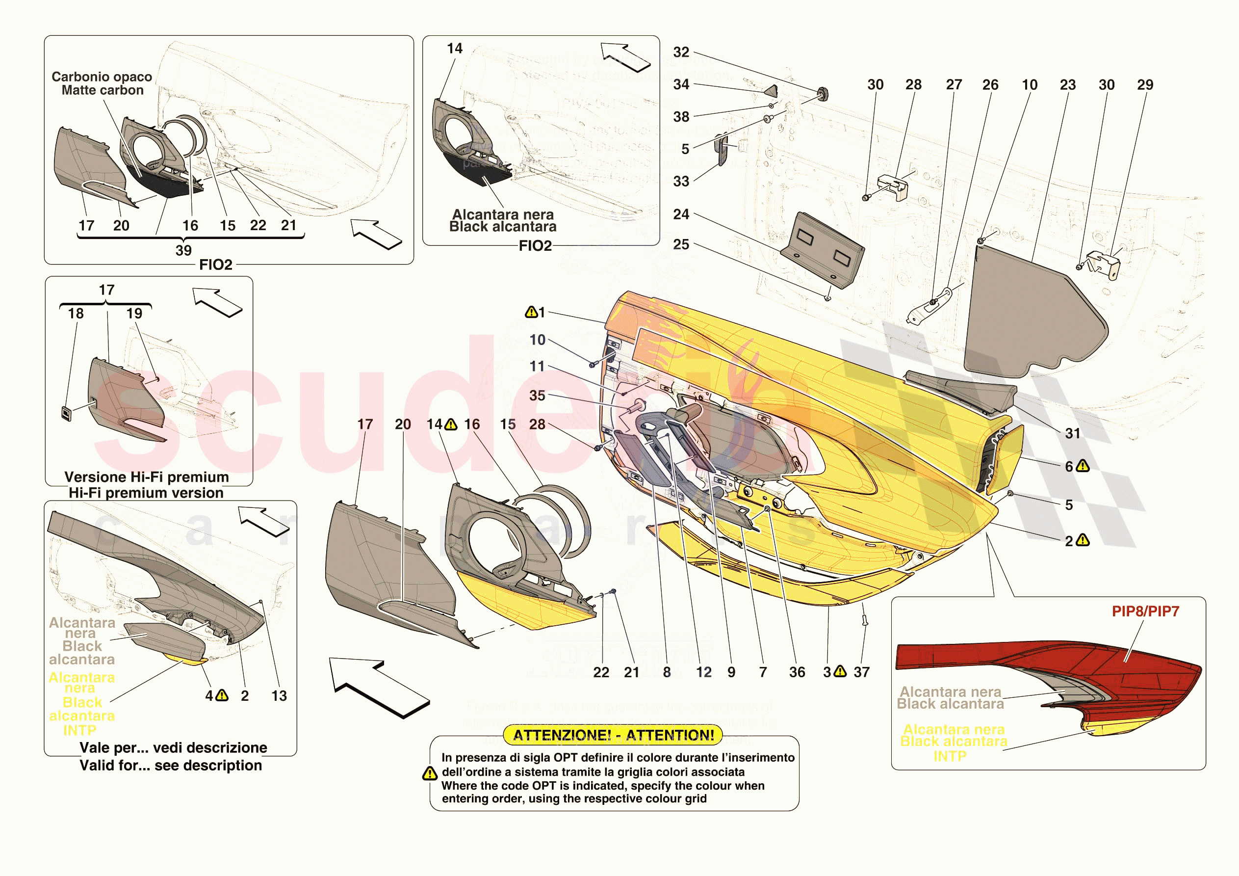DOORS - TRIM of Ferrari Ferrari 296 GTS Europe RH