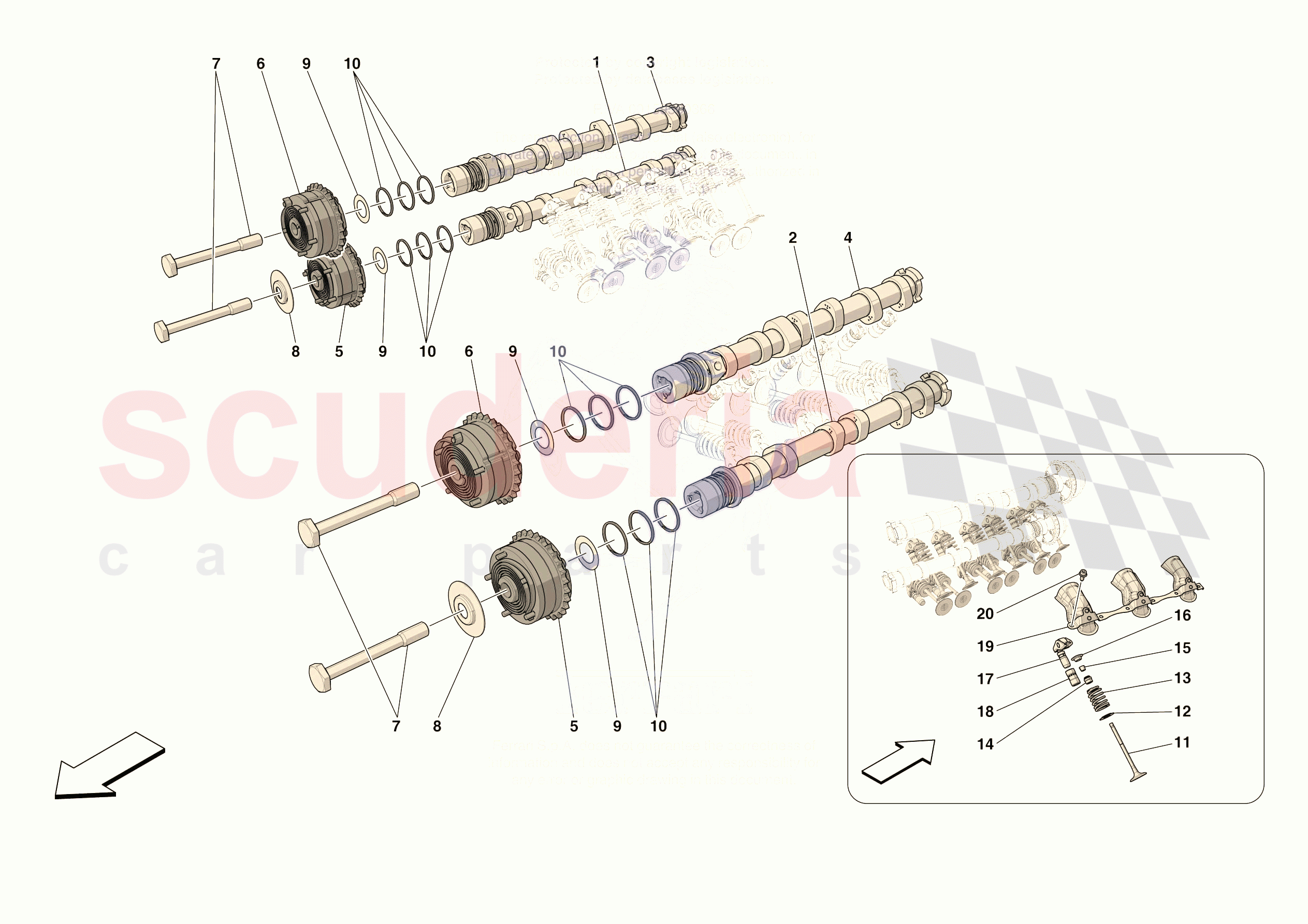 CYLINDER HEADS - TIMING of Ferrari Ferrari 296 GTS USA