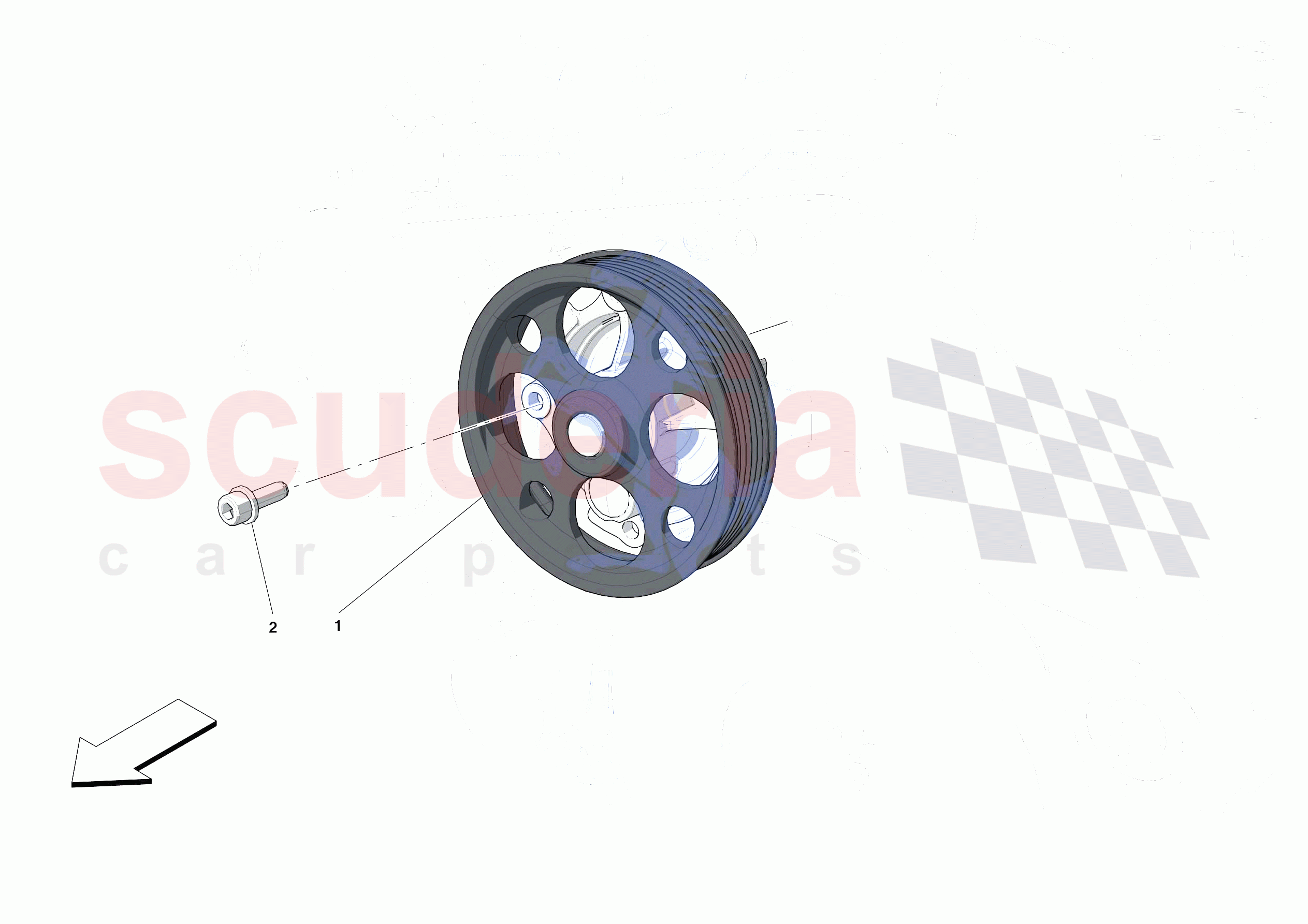 ENGINE COOLING SYSTEM PUMP of Ferrari Ferrari 488 Pista Europe RH