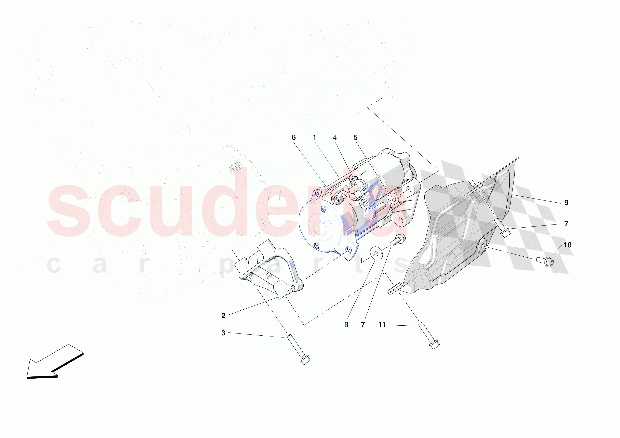 ELECTRIC STARTER MOTOR of Ferrari Ferrari 488 Pista Spider Europe