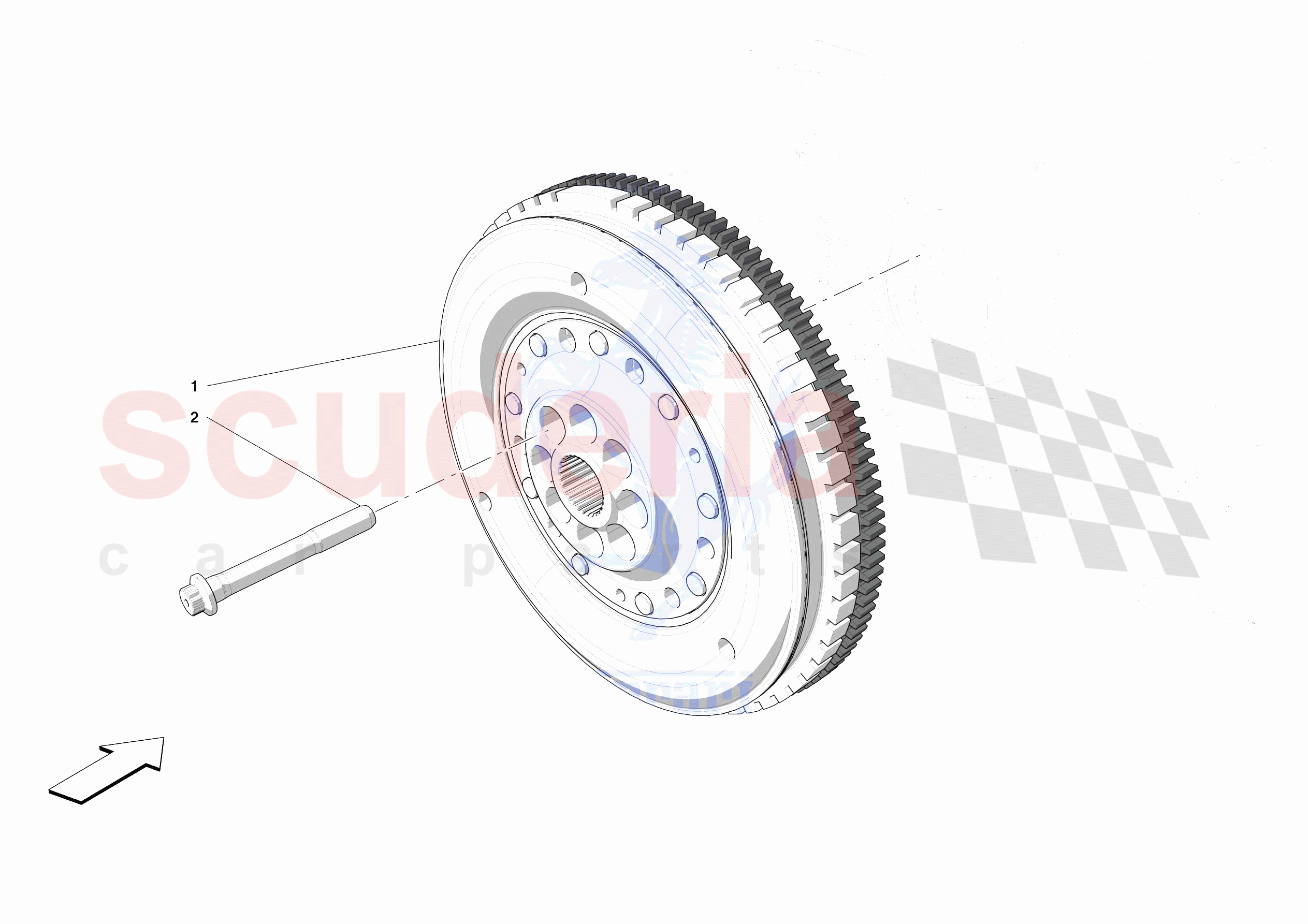 ENGINE FLYWHEEL of Ferrari Ferrari 488 Pista Spider Europe RH