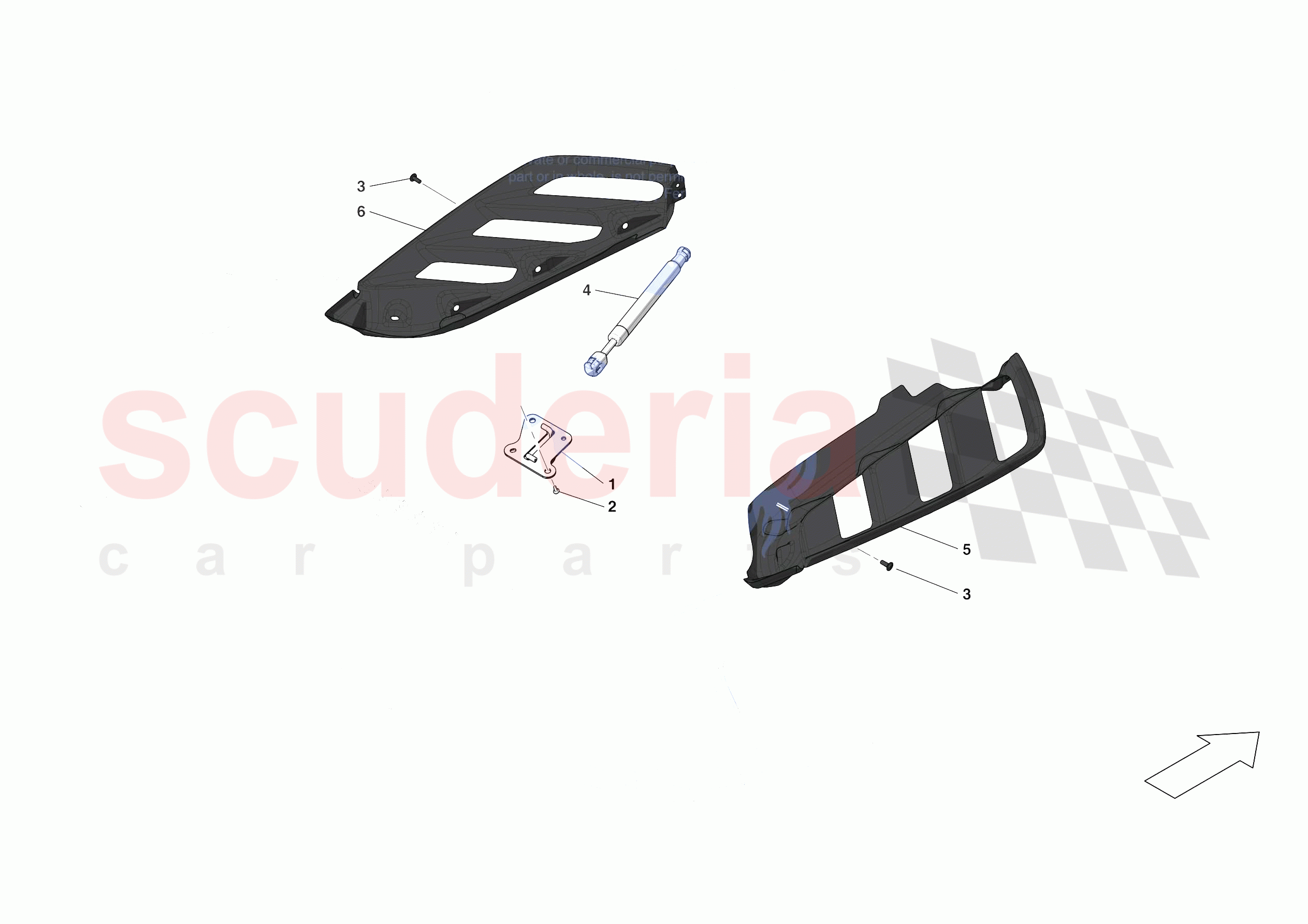 REAR LID TRIM of Ferrari Ferrari 488 Pista Spider Europe RH