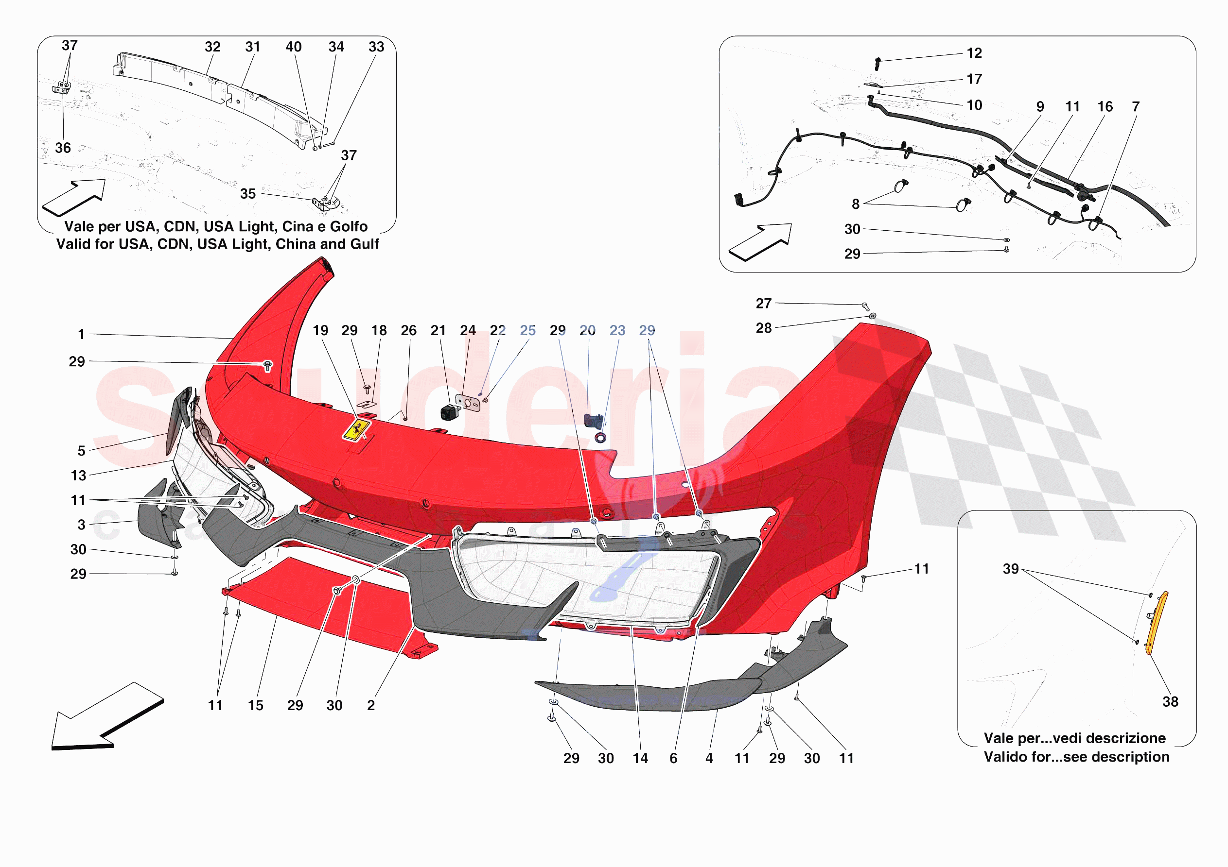 FRONT BUMPER of Ferrari Ferrari 488 Pista Spider Europe RH