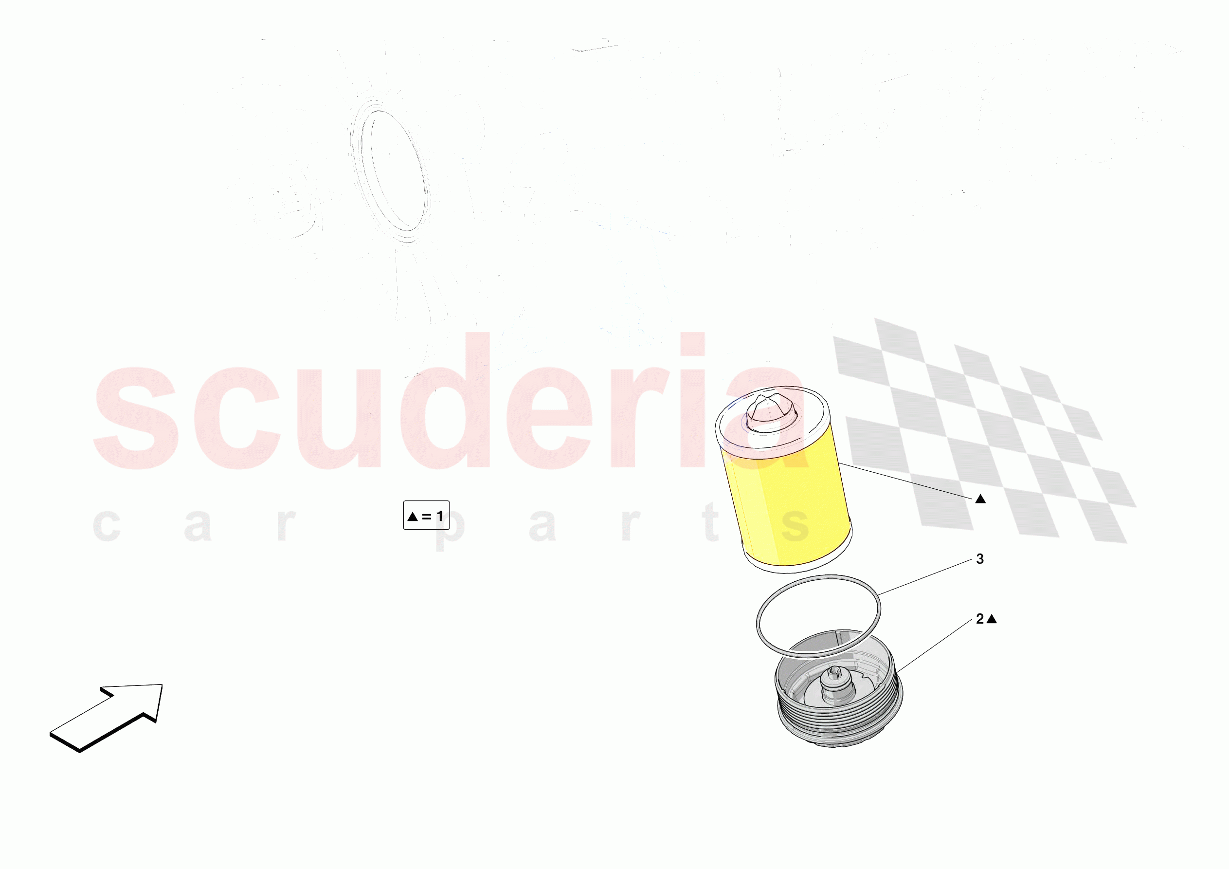 LUBRICATION FILTERS of Ferrari Ferrari 812 Competizione A Europe RH