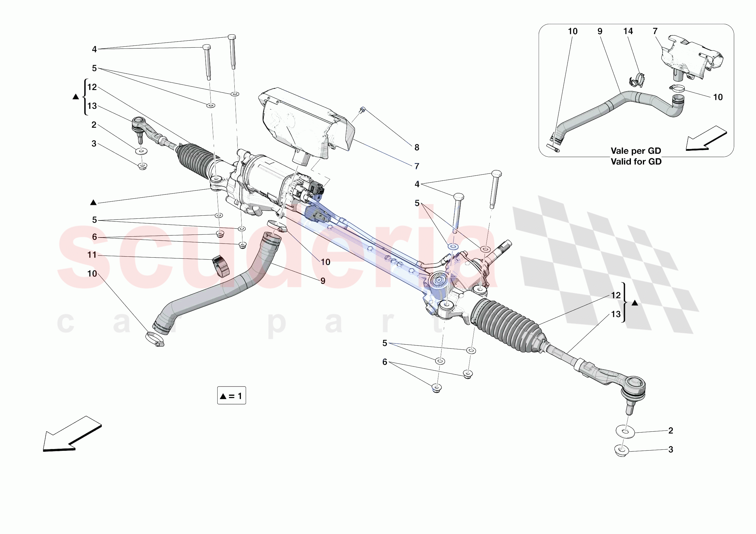 STEERING BOX of Ferrari Ferrari 812 Competizione A Europe RH