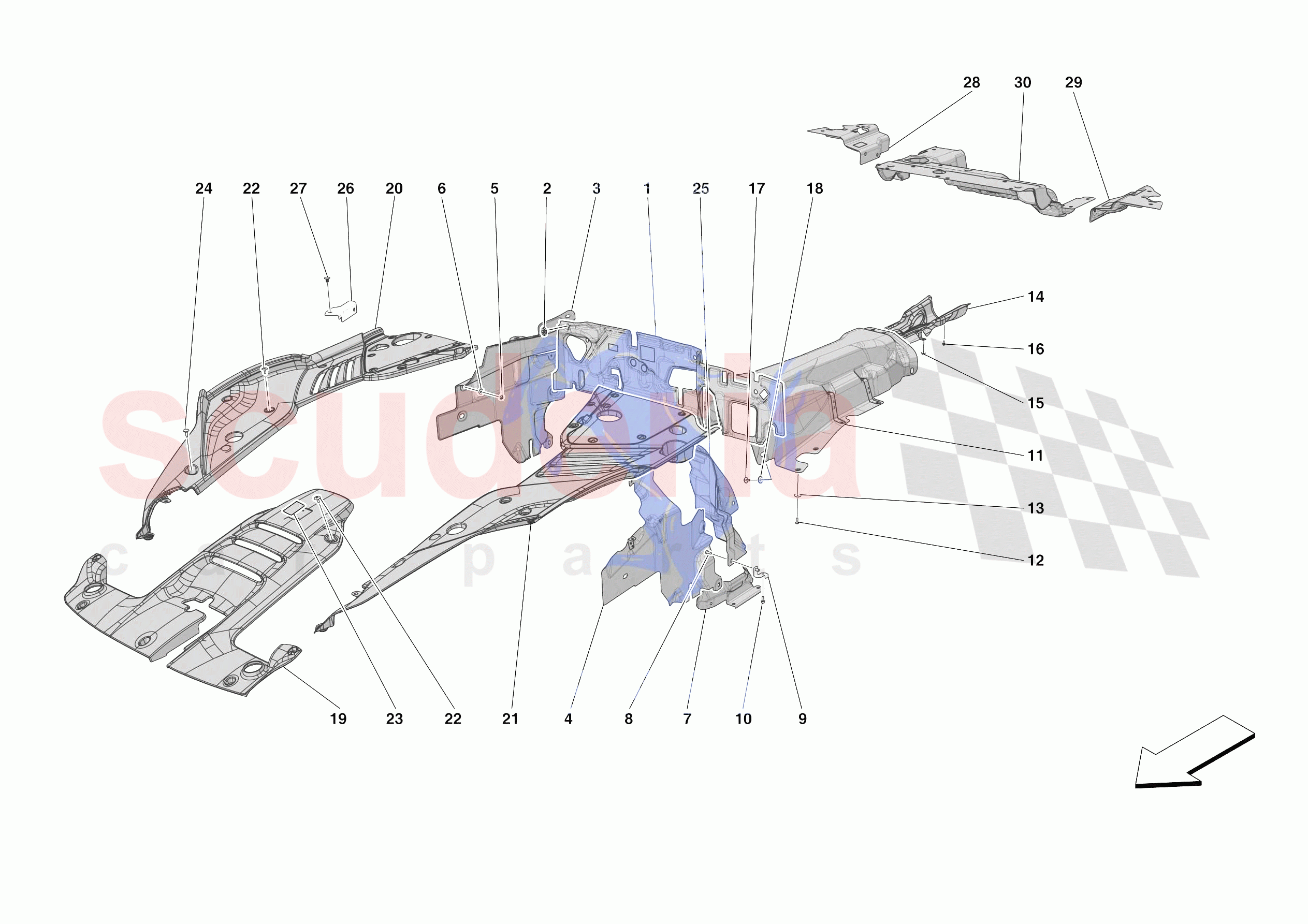 ENGINE COMPARTMENT INSULATION of Ferrari Ferrari 812 Competizione A Europe RH