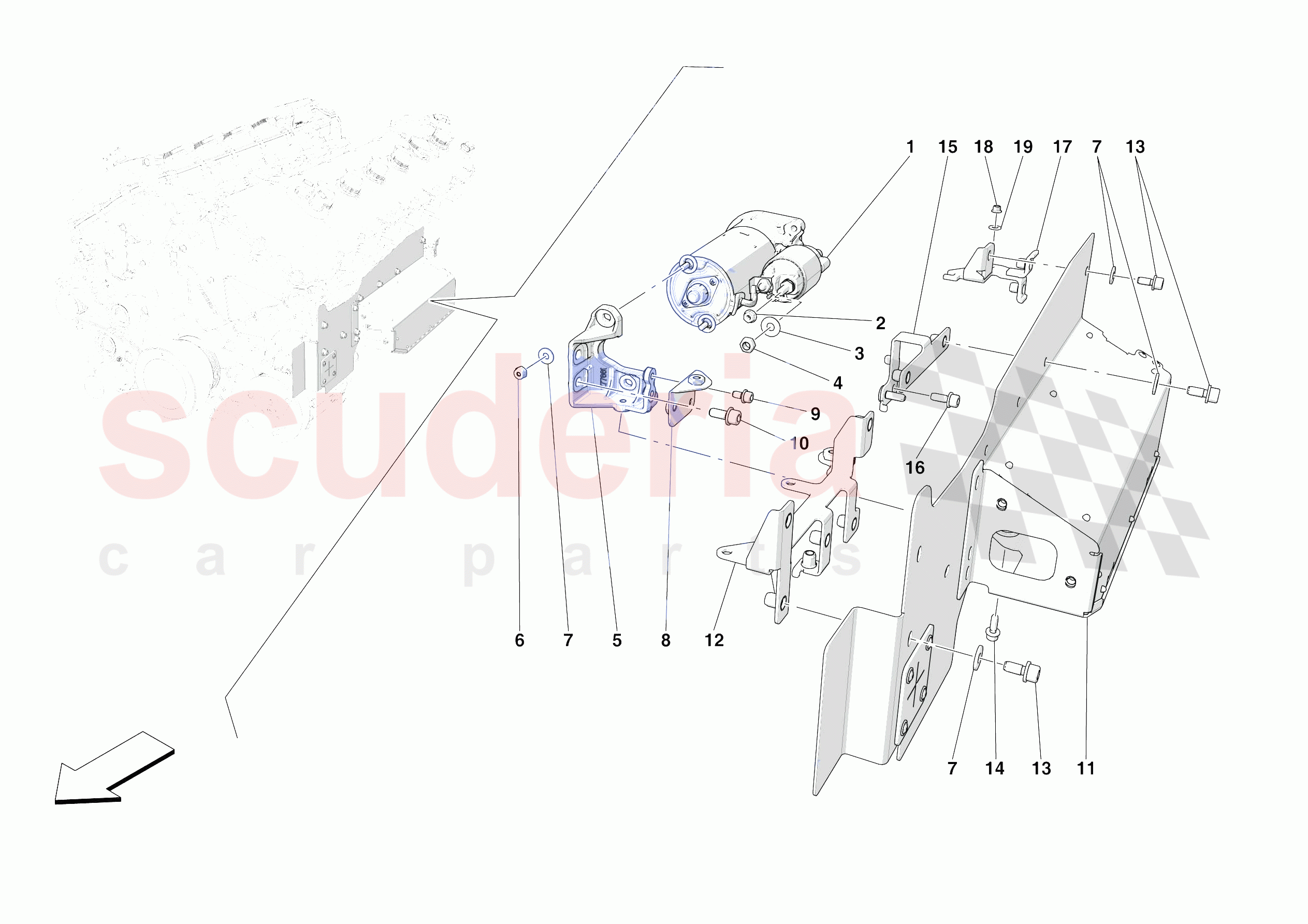 ELECTRIC STARTER MOTOR of Ferrari Ferrari 812 Competizione Europe