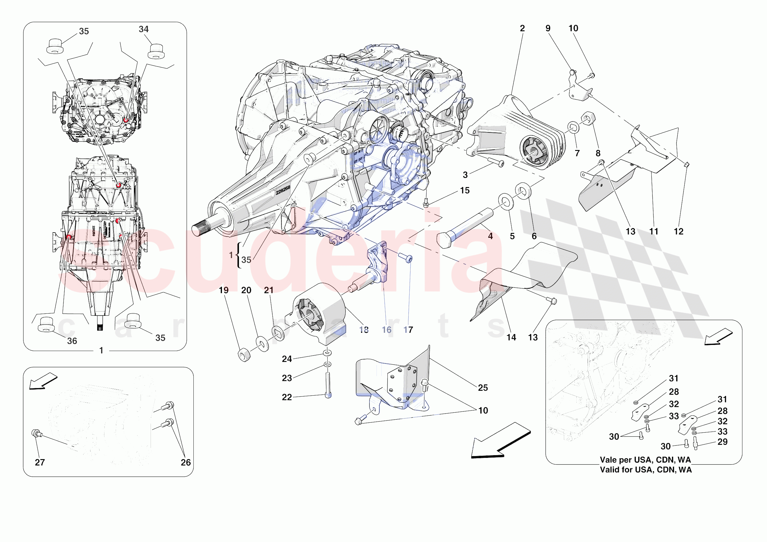GEARBOX AND FASTENERS of Ferrari Ferrari 812 Competizione Europe