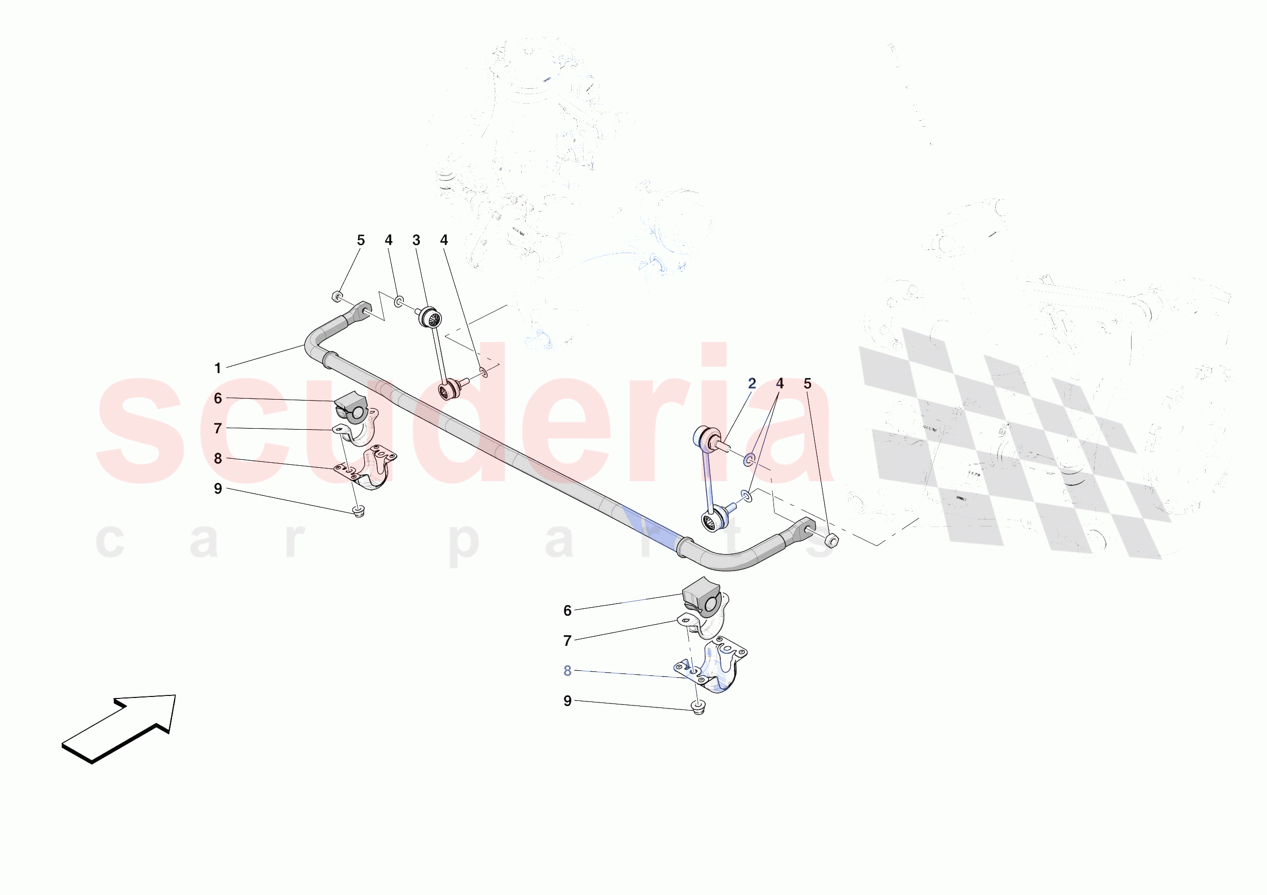 REAR TORSION BAR of Ferrari Ferrari 812 Competizione Europe