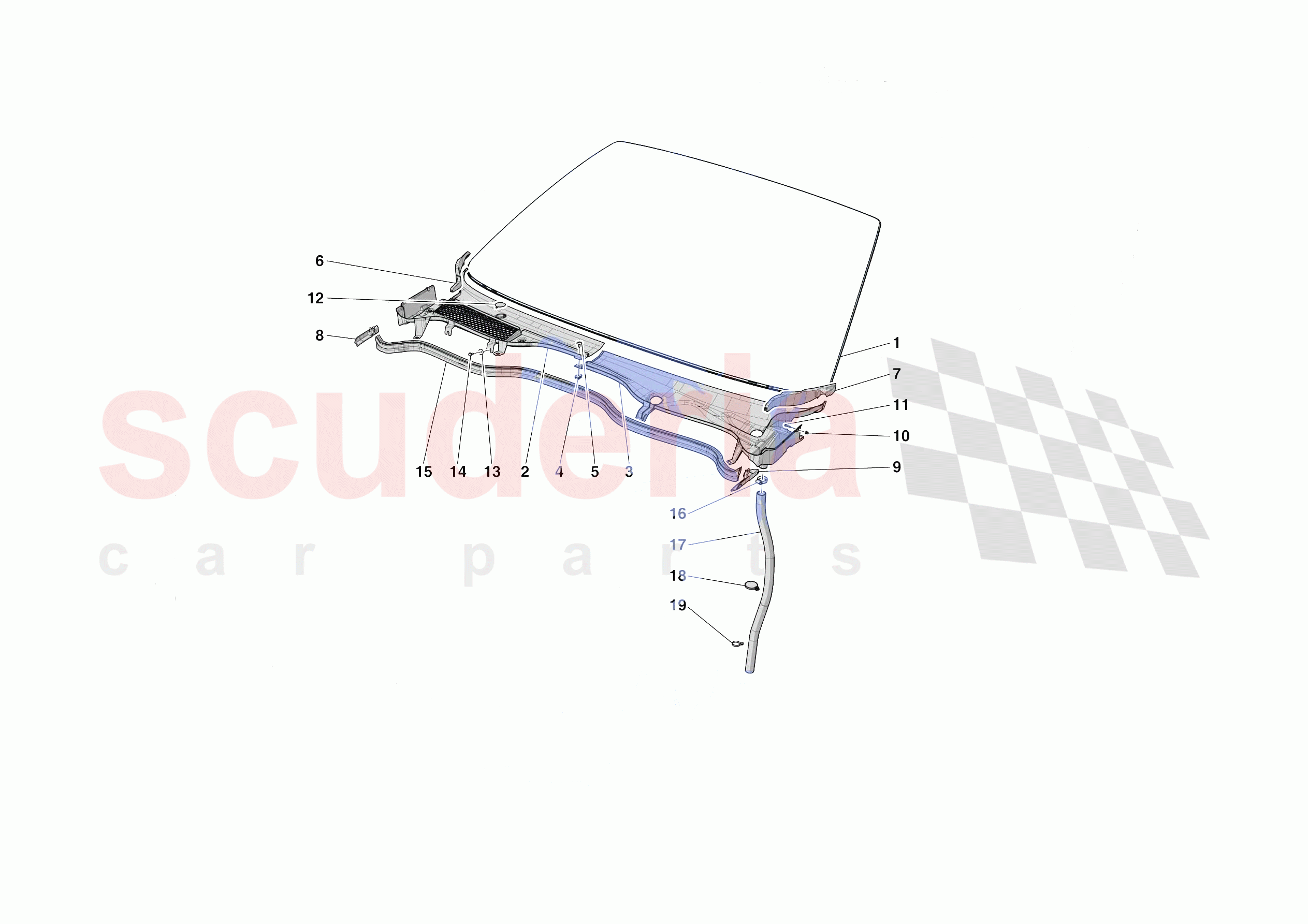 WINDSCREEN of Ferrari Ferrari 812 Competizione Europe