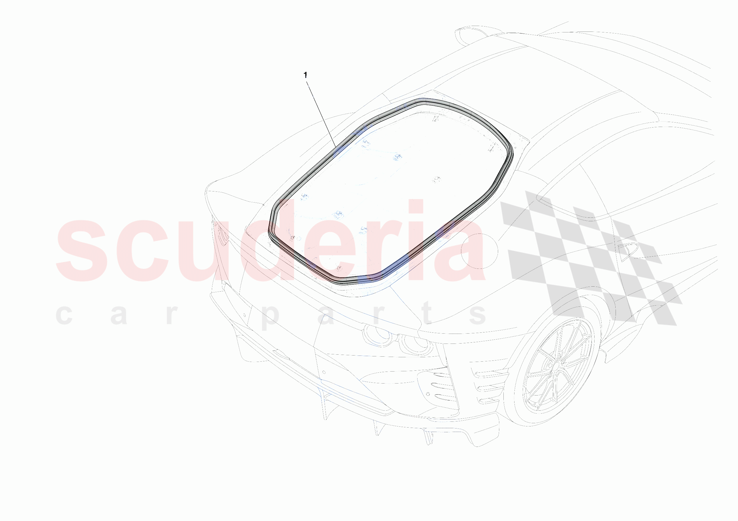 REAR LID SEALS of Ferrari Ferrari 812 Competizione Europe