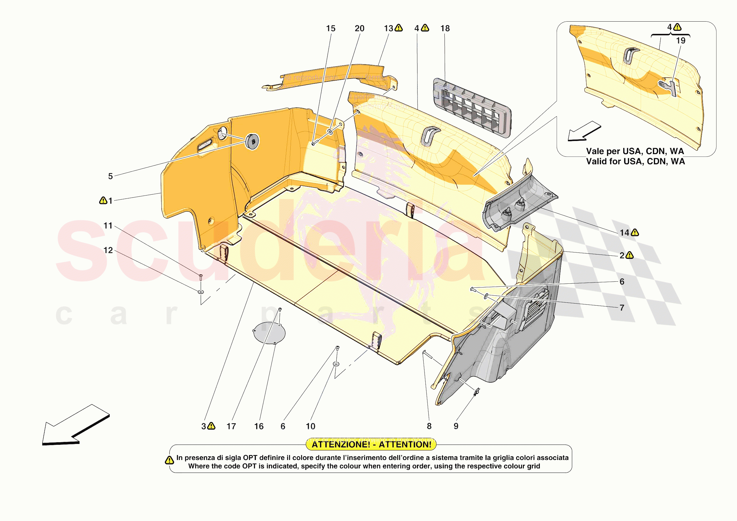 LUGGAGE COMPARTMENT MATS of Ferrari Ferrari 812 Competizione Europe