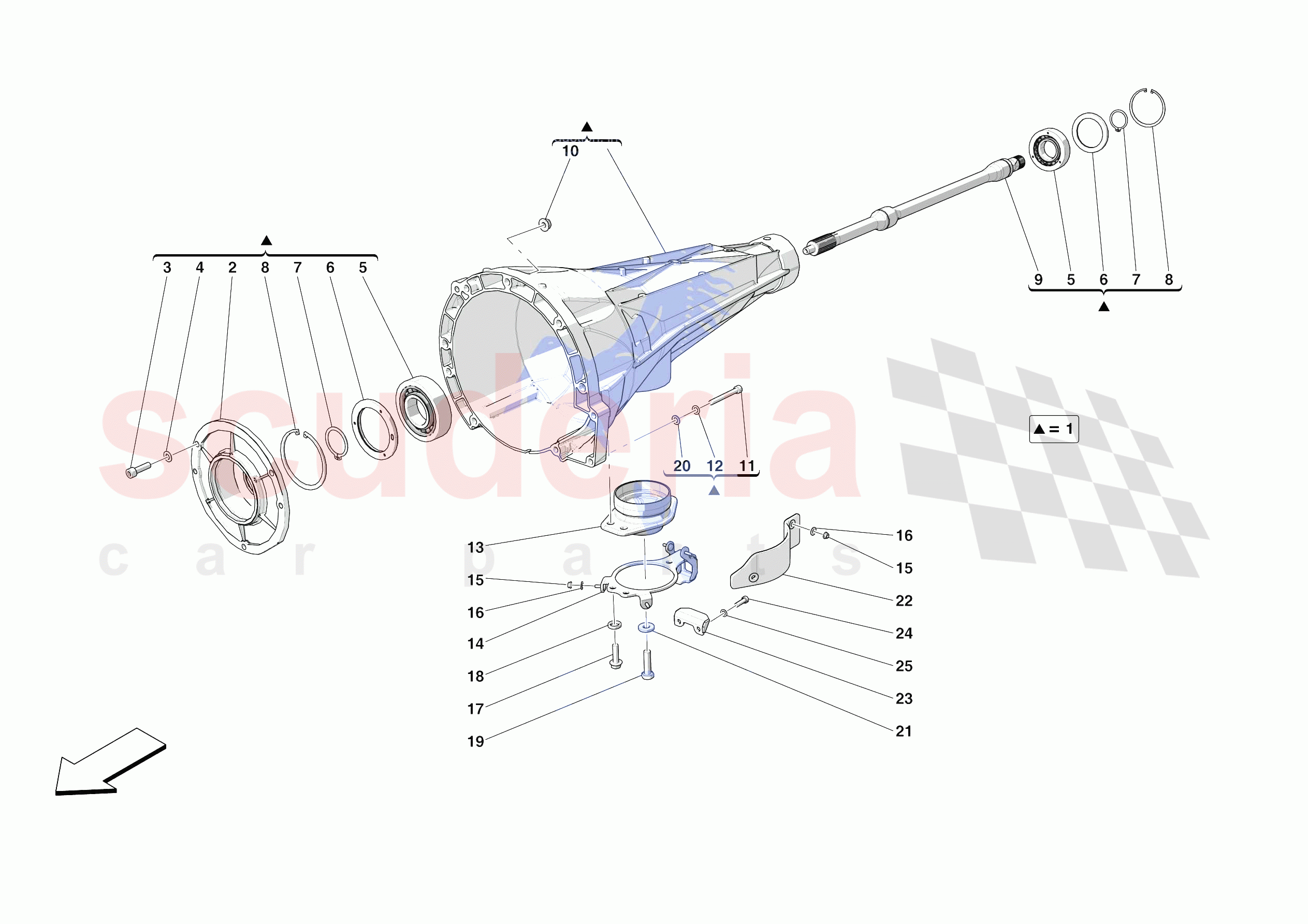 CLUTCH HOUSING of Ferrari Ferrari 812 Competizione Europe RH