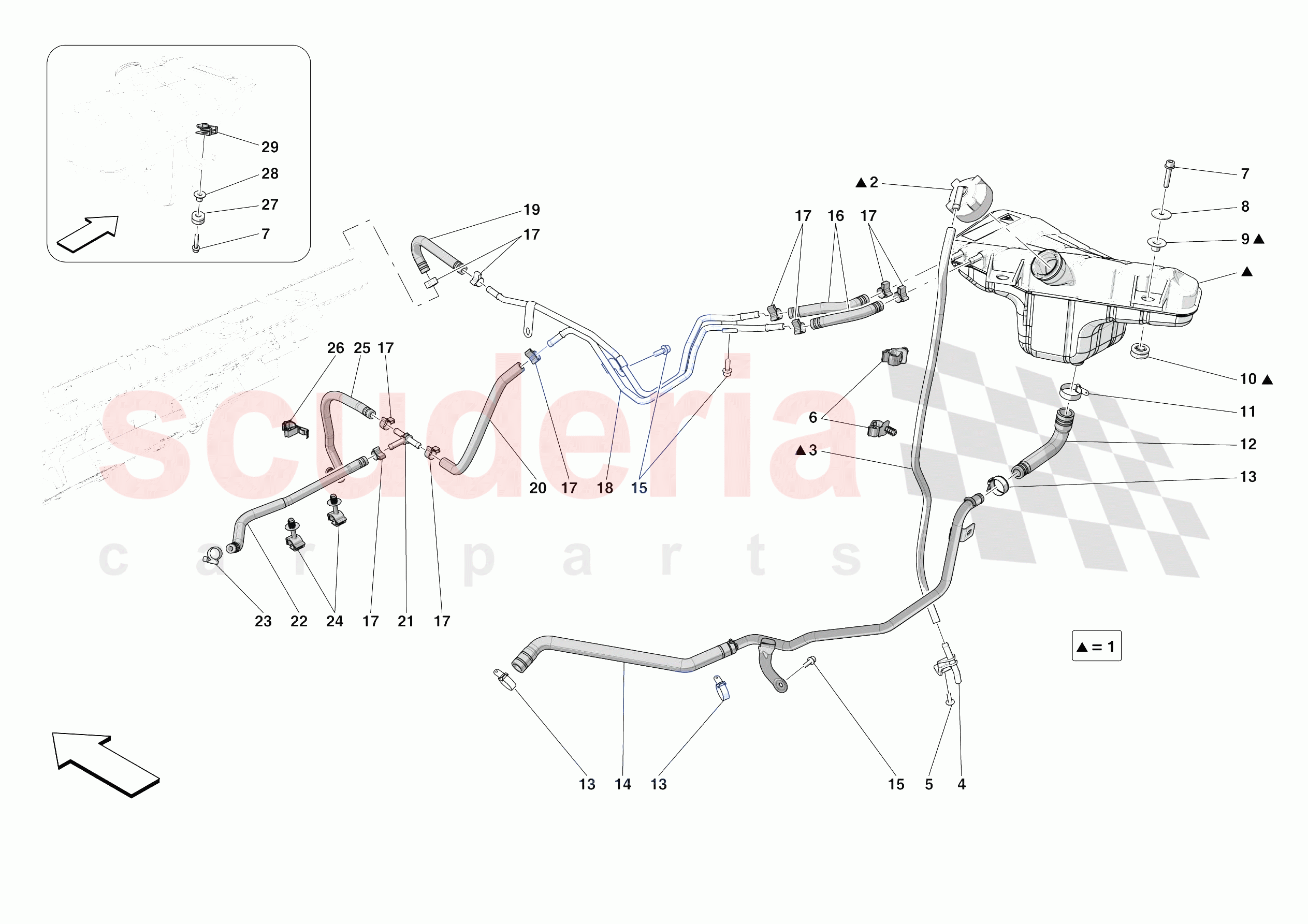 EXPANSION TANK of Ferrari Ferrari 812 Competizione Europe RH