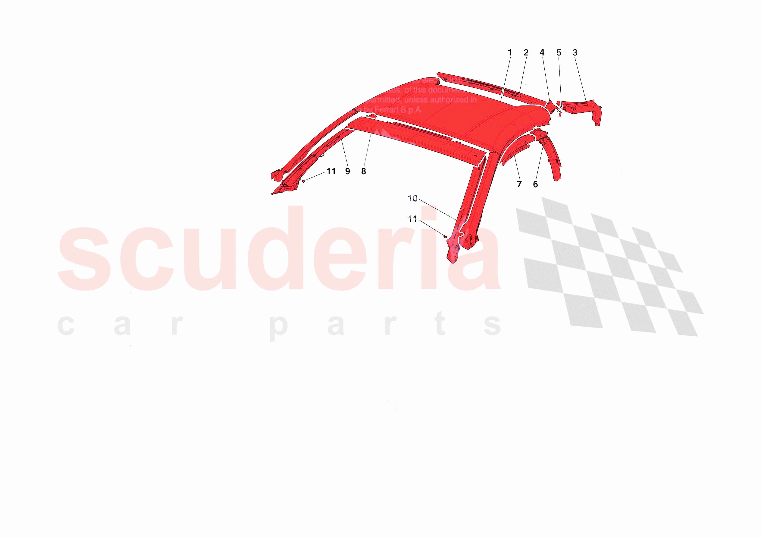 ROOF of Ferrari Ferrari 812 Competizione Europe RH
