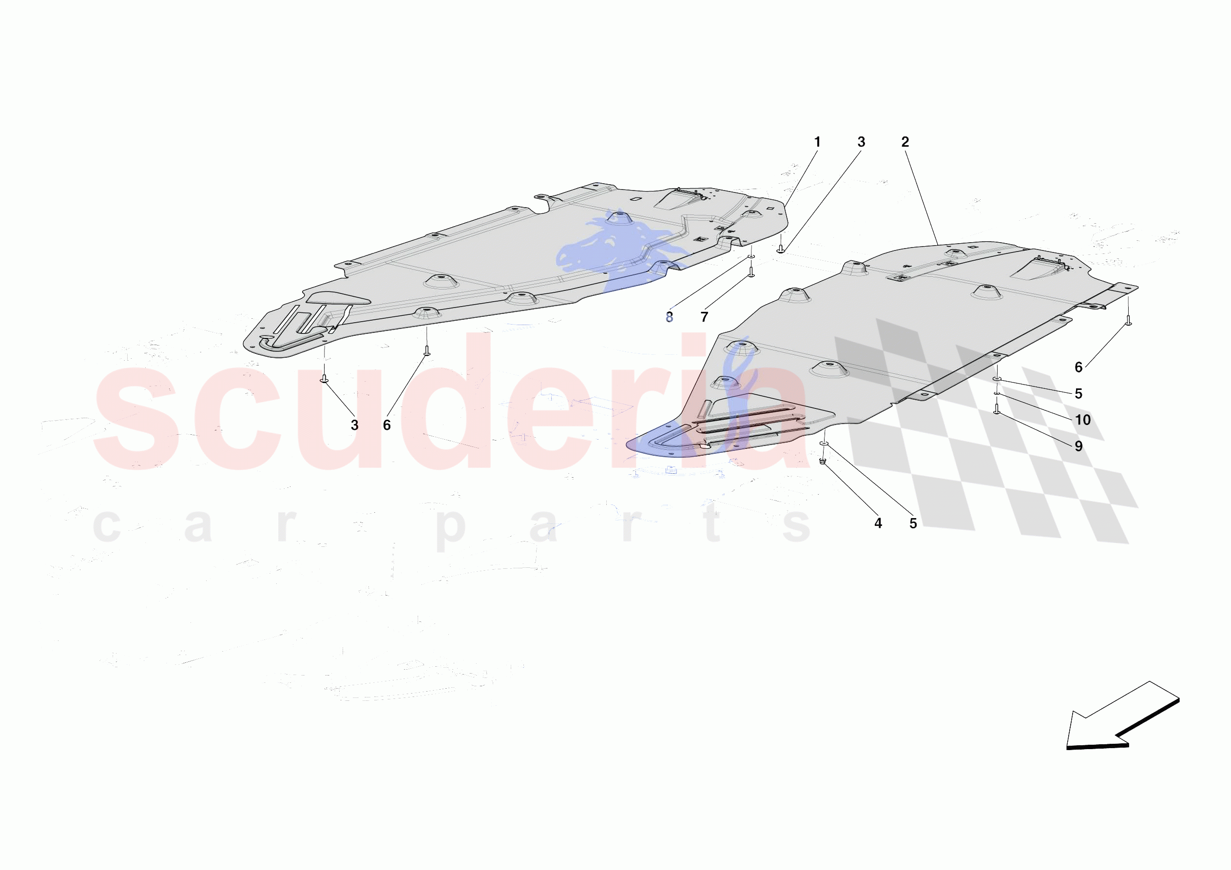 CENTRE SHIELDS of Ferrari Ferrari 812 Competizione Europe RH