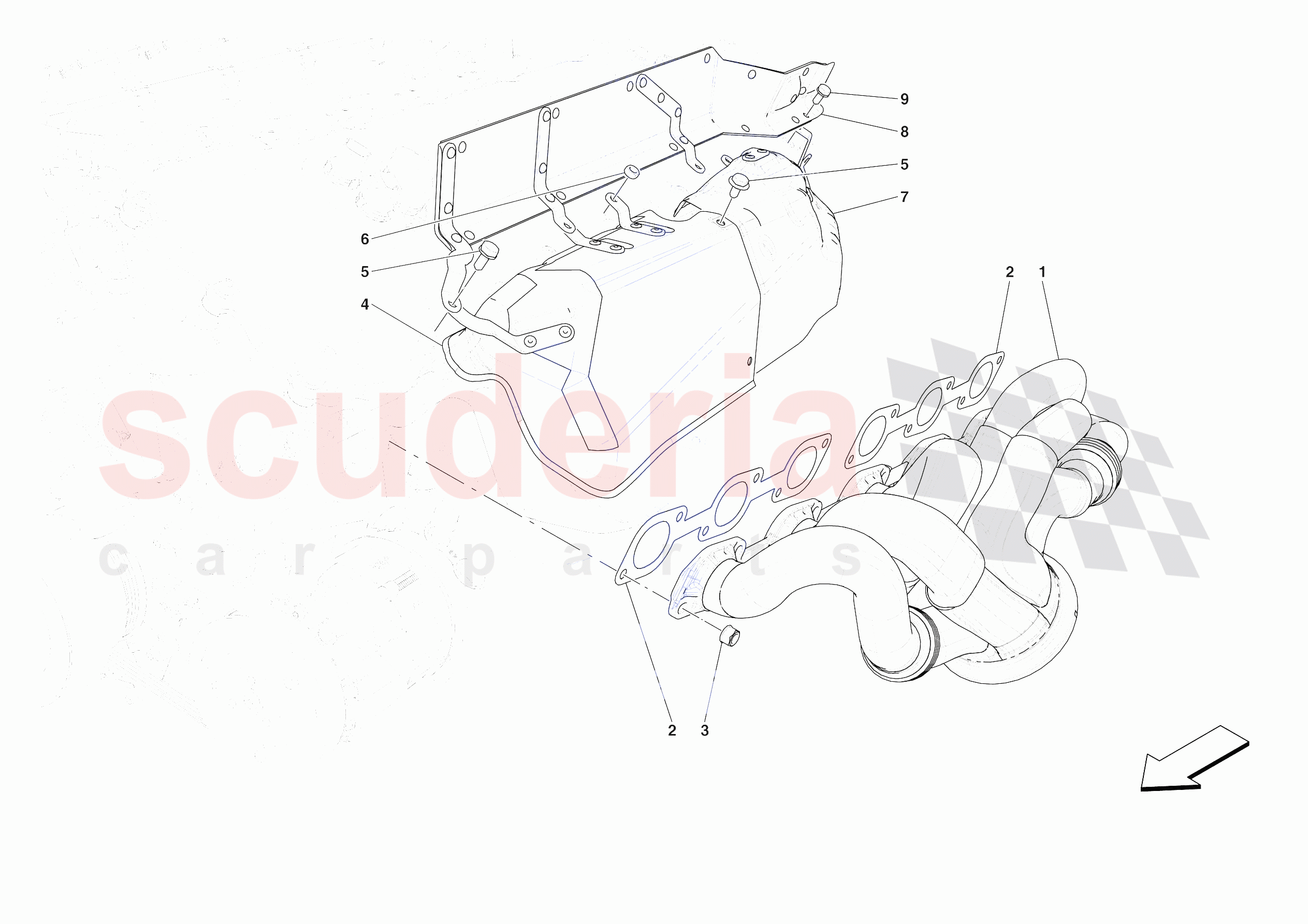 EXHAUST MANIFOLD of Ferrari Ferrari Daytona SP3 Europe