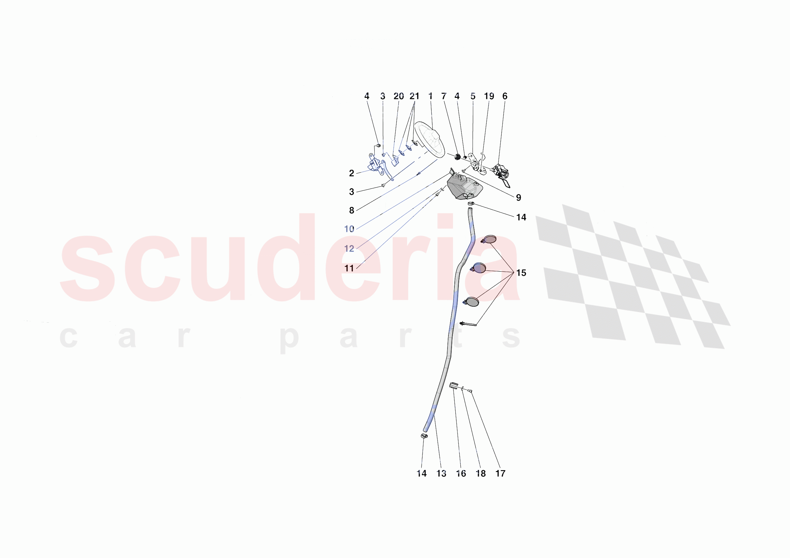 FUEL FILLER SEAT of Ferrari Ferrari Daytona SP3 Europe