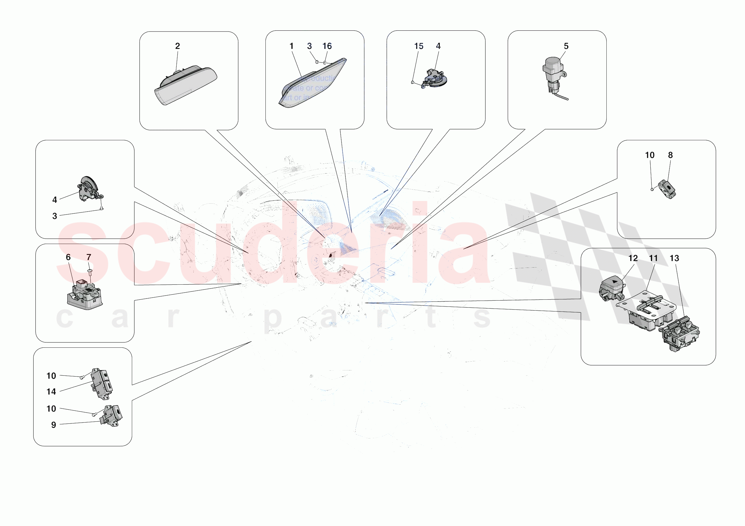 OTHER ELECTRICAL CONTROLS of Ferrari Ferrari Daytona SP3 Europe