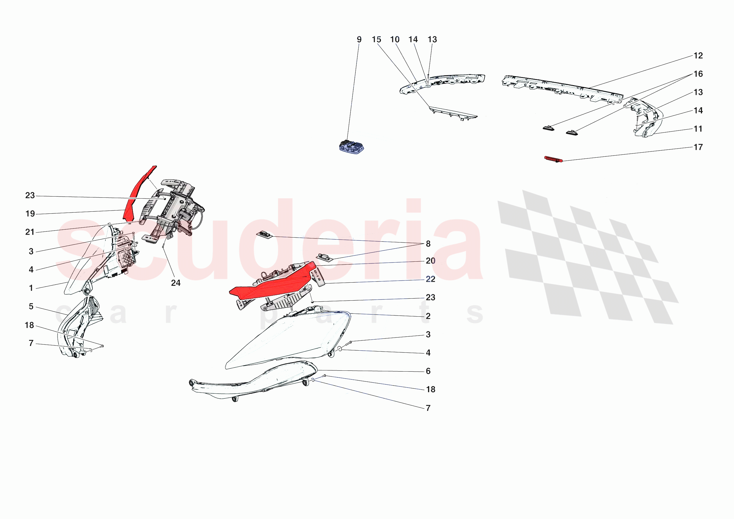 Ferrari Daytona SP3 Europe BELEUCHTUNGSSYSTEME teile | Scuderia 