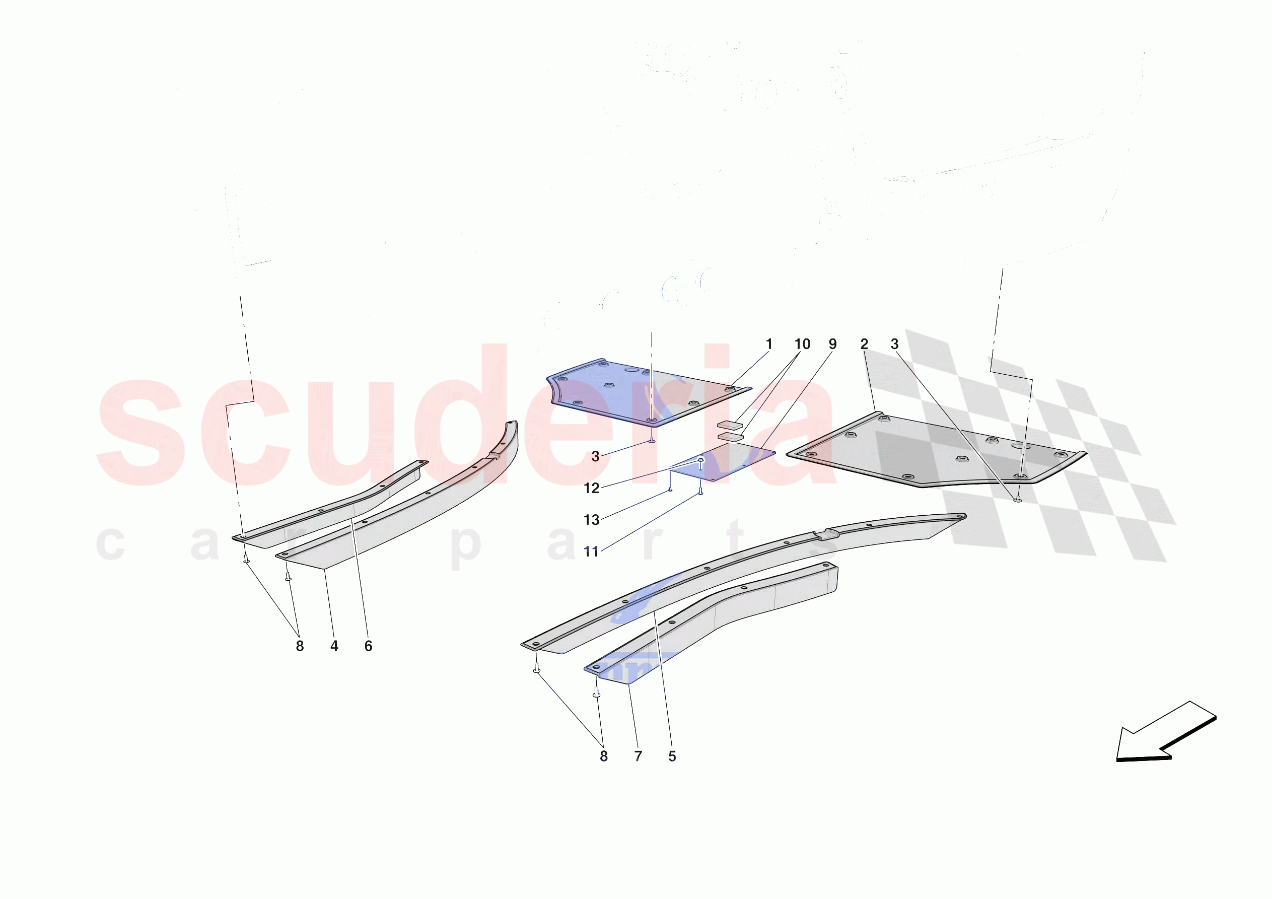 CENTRE SHIELDS of Ferrari Ferrari Daytona SP3 USA