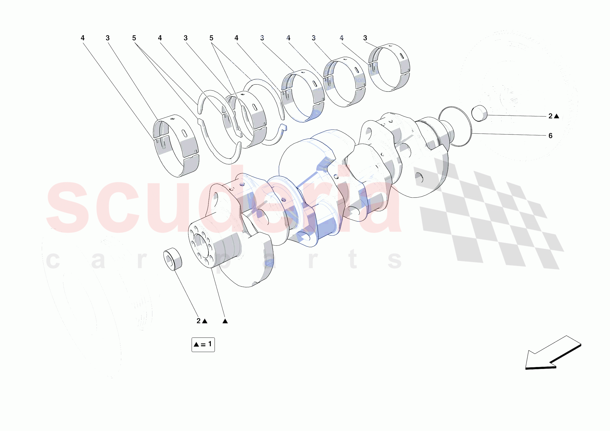 CRANKSHAFT of Ferrari Ferrari F8 Spider Europe