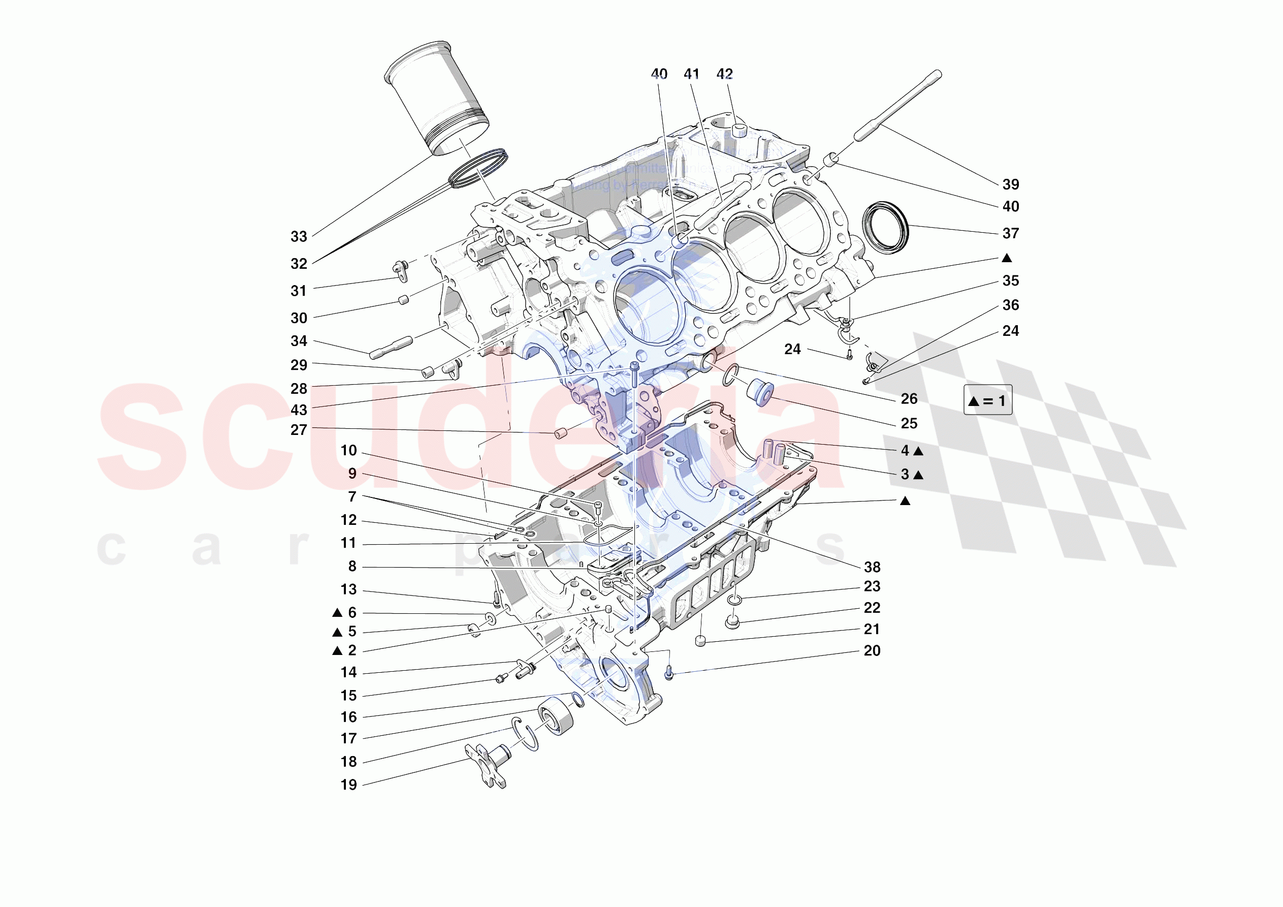 CRANKCASE of Ferrari Ferrari F8 Spider Europe RH