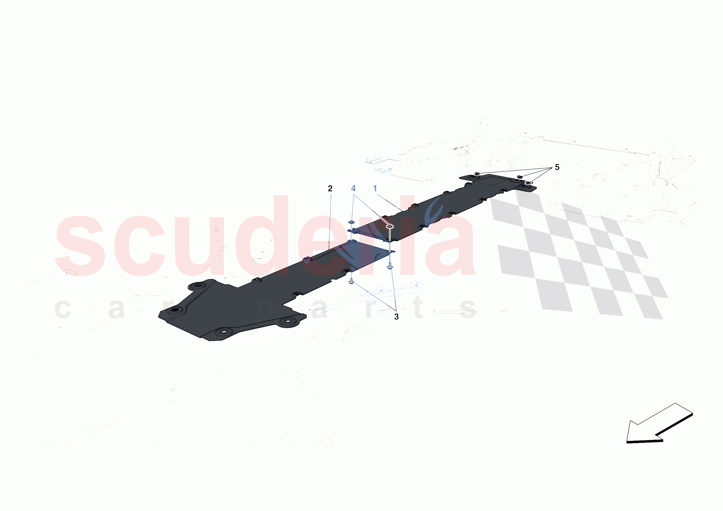 CENTRE SHIELDS of Ferrari Ferrari F8 Spider Europe RH