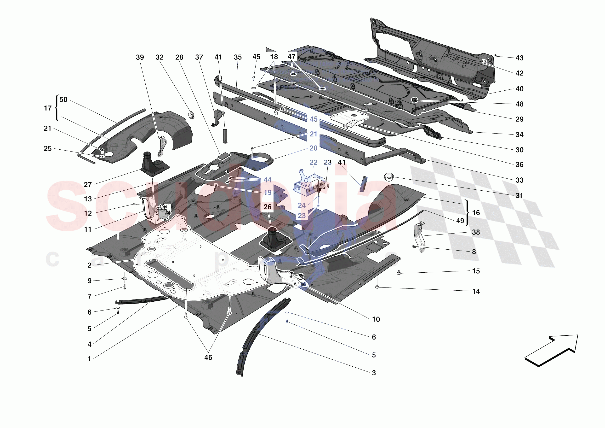 REAR SHIELDS of Ferrari Ferrari F8 Spider Europe RH