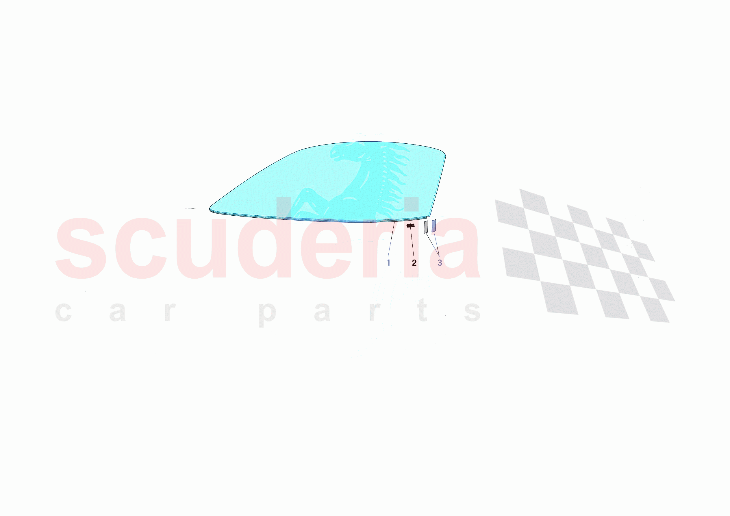 WINDSCREEN of Ferrari Ferrari F8 Spider Europe RH