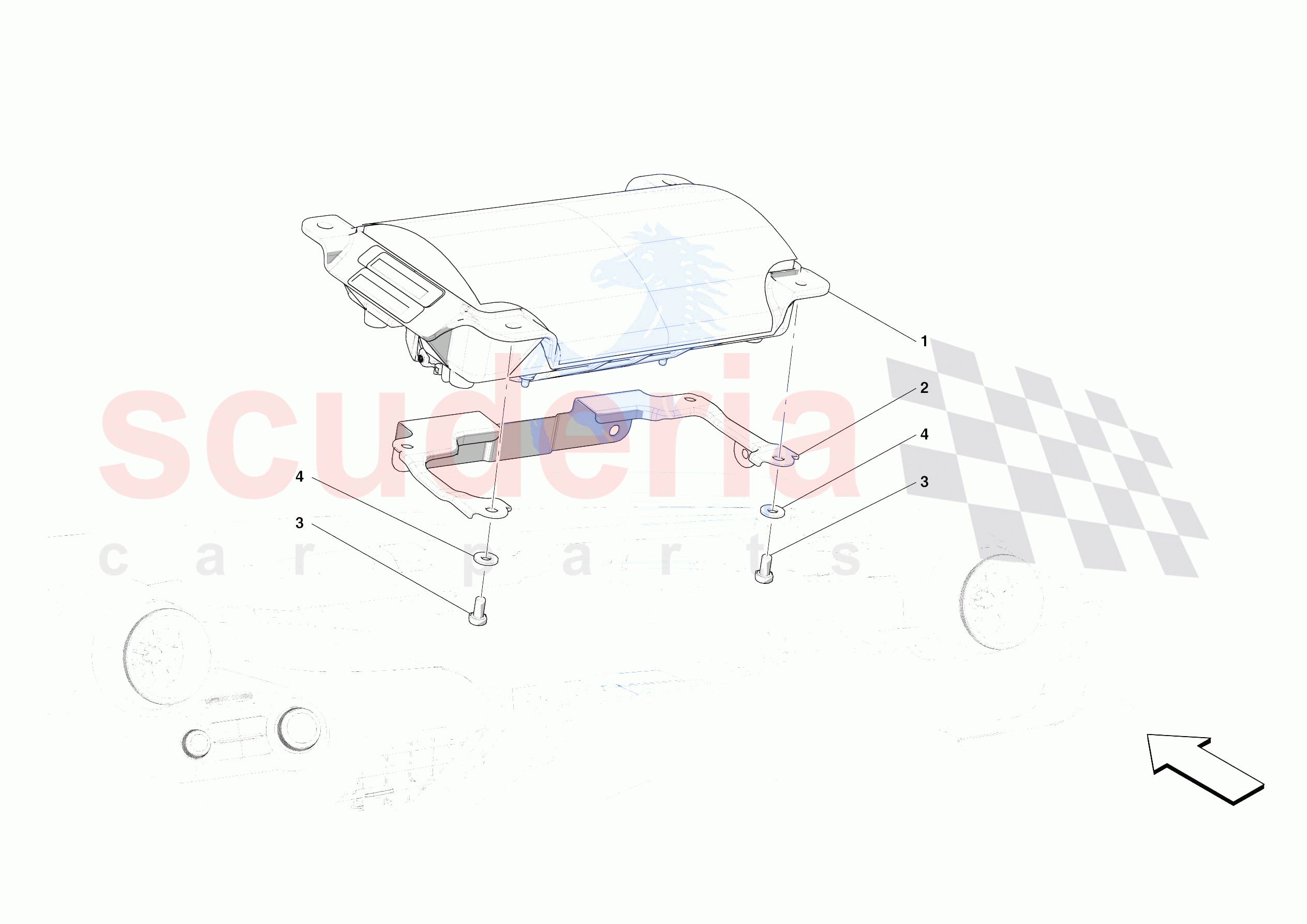 DASHBOARD - PASSENGER AIRBAG of Ferrari Ferrari F8 Spider Europe RH