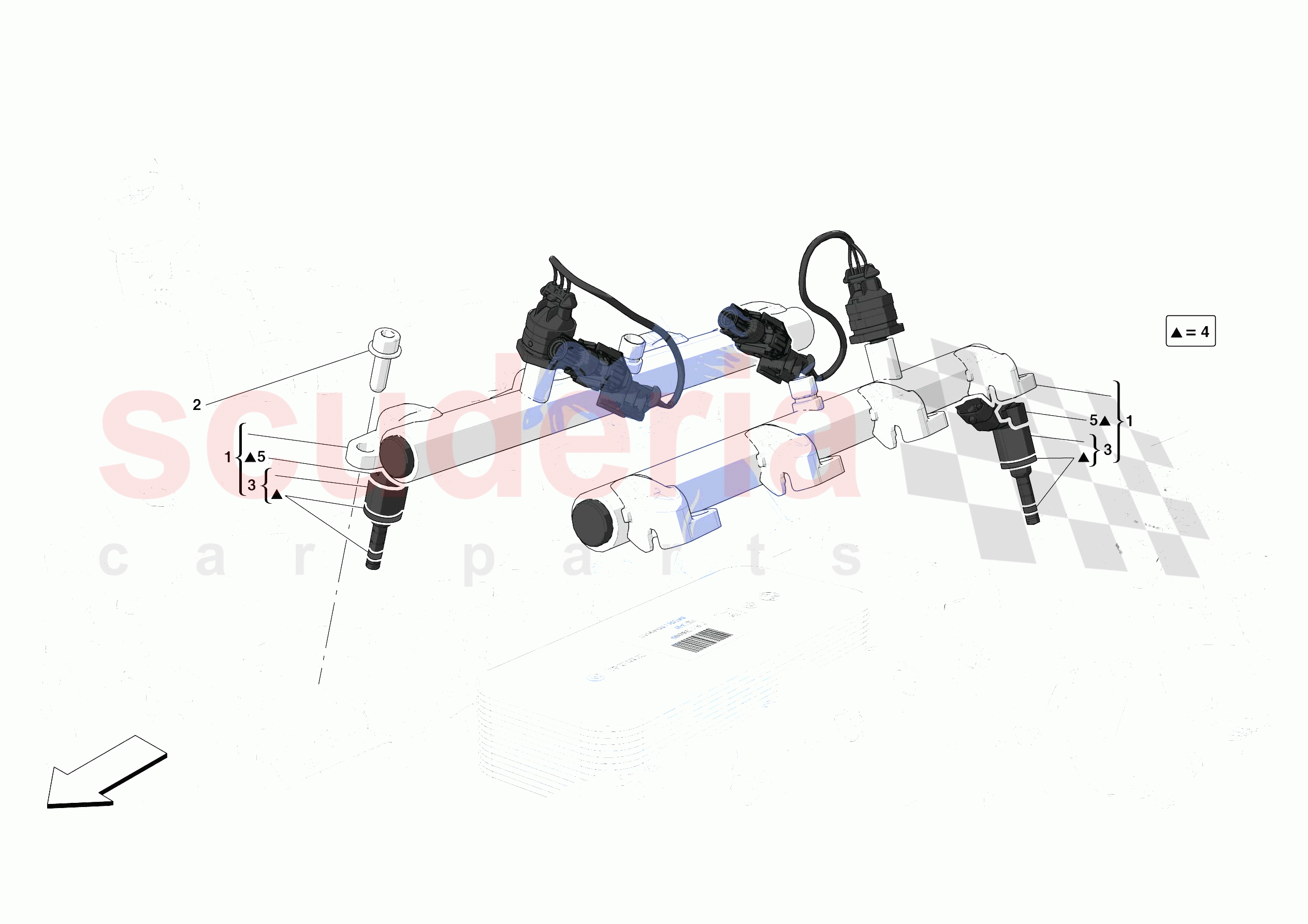 INJECTOR PIPES of Ferrari Ferrari F8 Spider USA