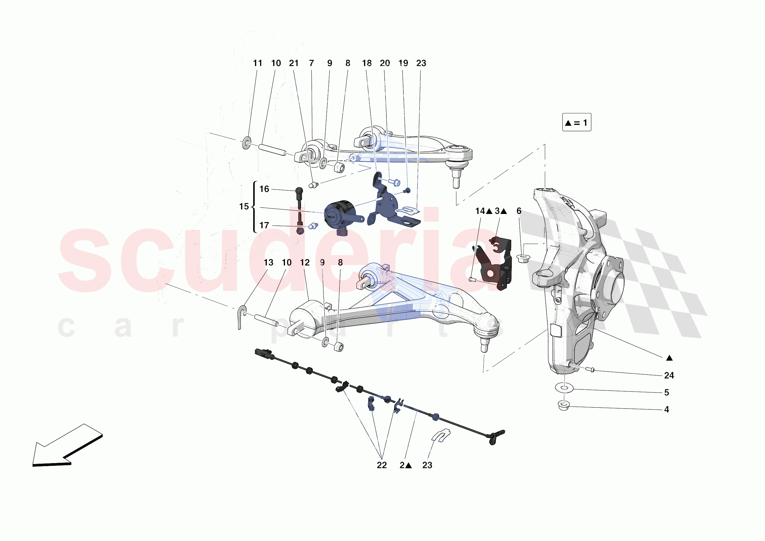 FRONT SUSPENSION - ARMS of Ferrari Ferrari F8 Spider USA