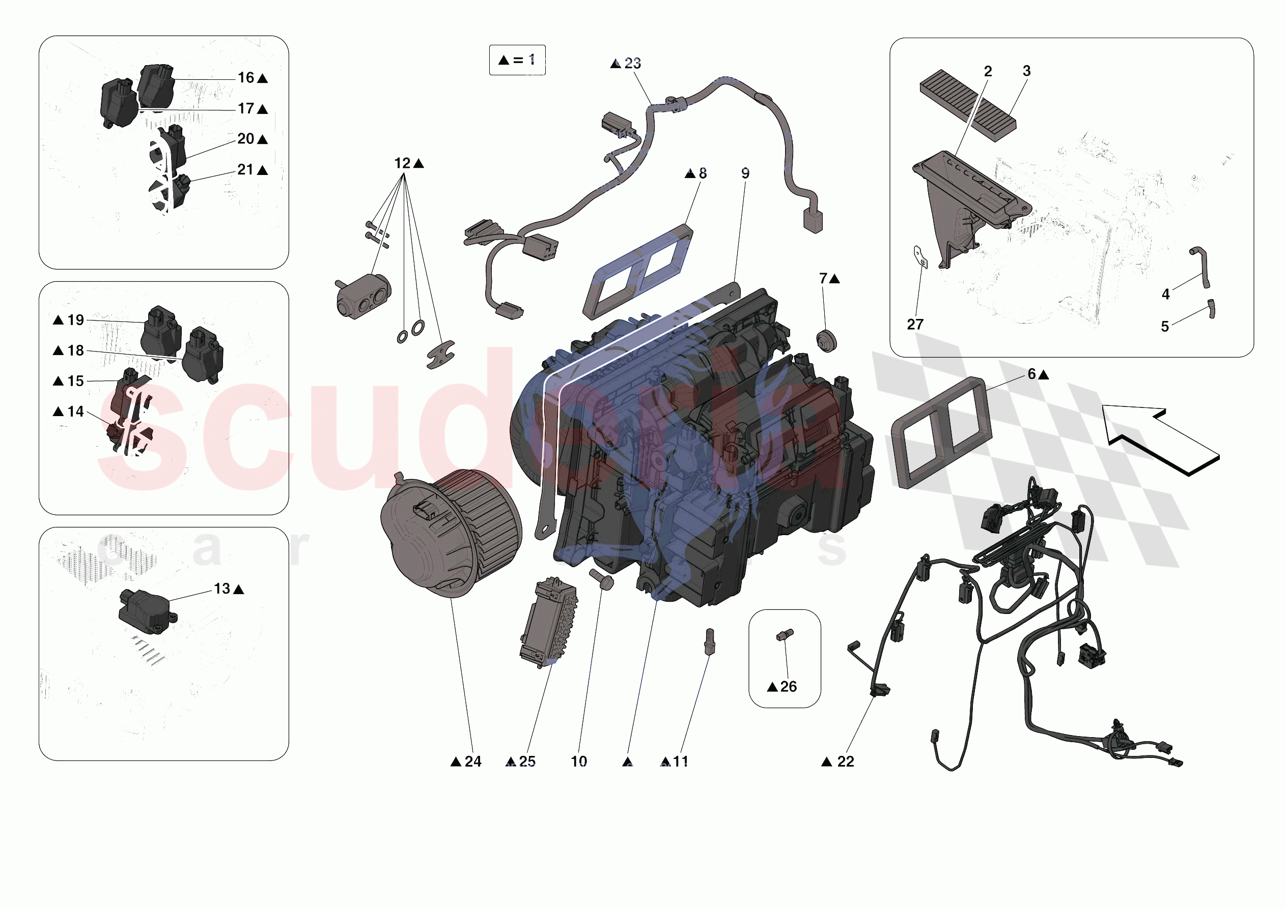 A/C SYSTEM - EVAPORATOR of Ferrari Ferrari F8 Tributo Europe