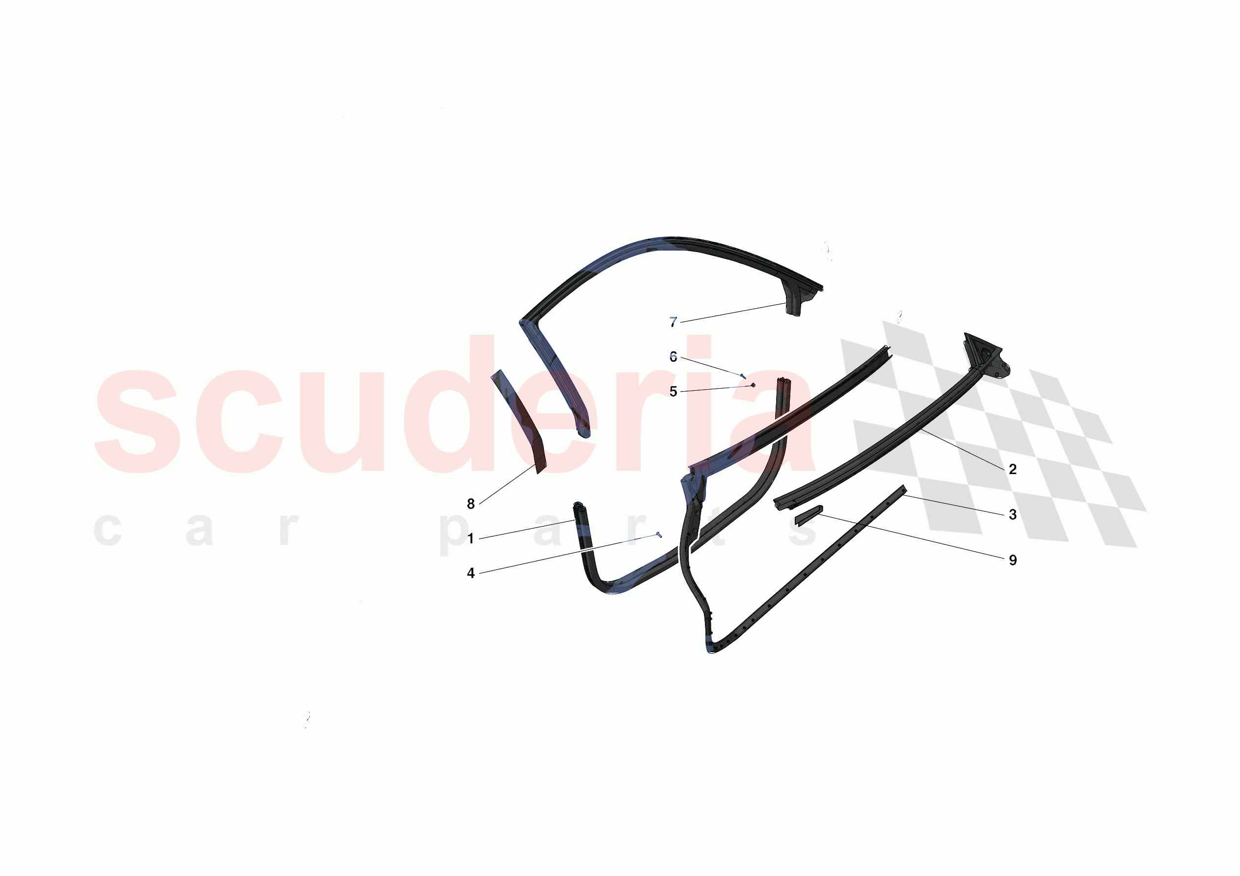 DOOR SEALS of Ferrari Ferrari F8 Tributo USA