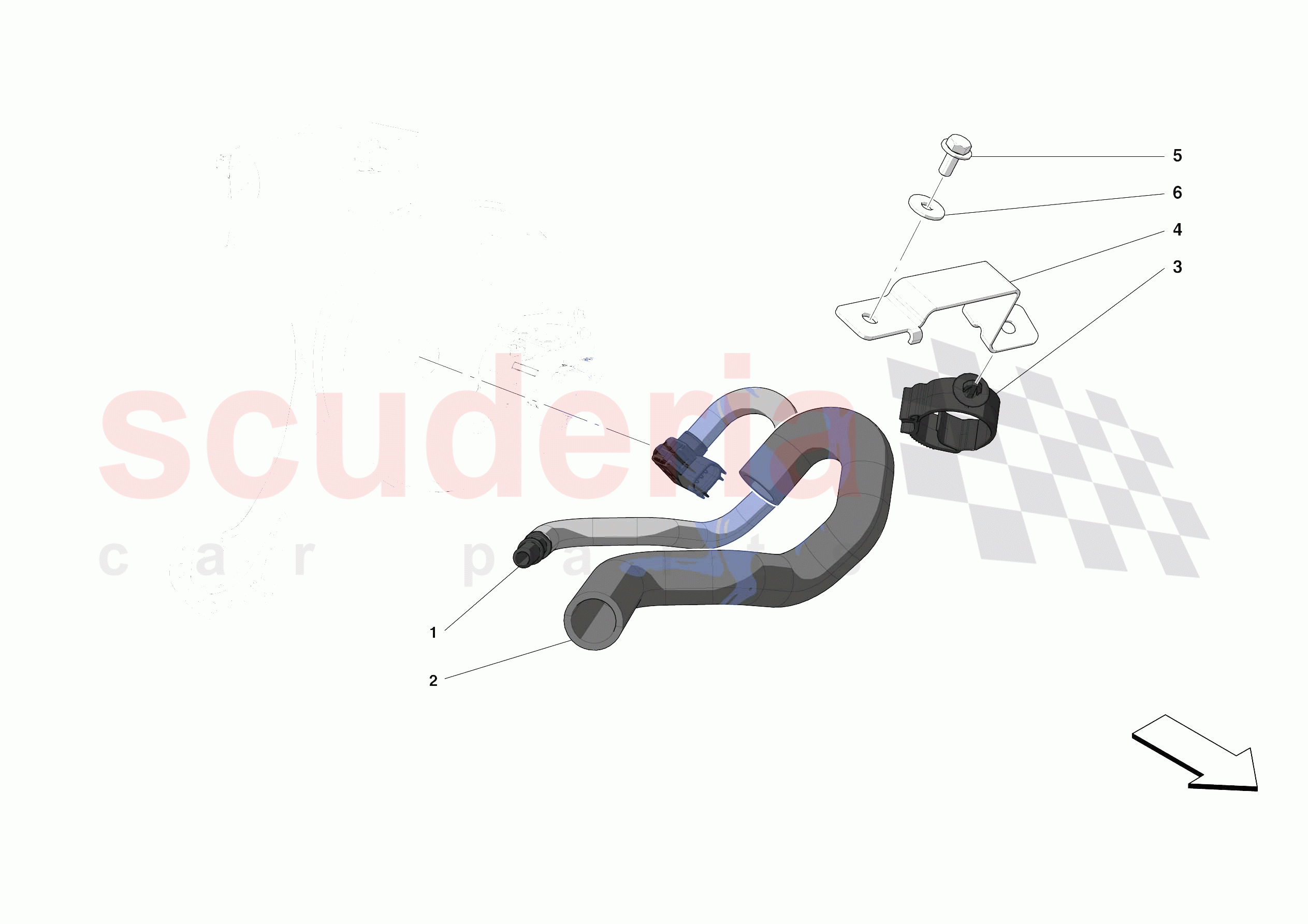 SERVO BRAKE PIPES of Ferrari Ferrari Monza SPA1 Europe