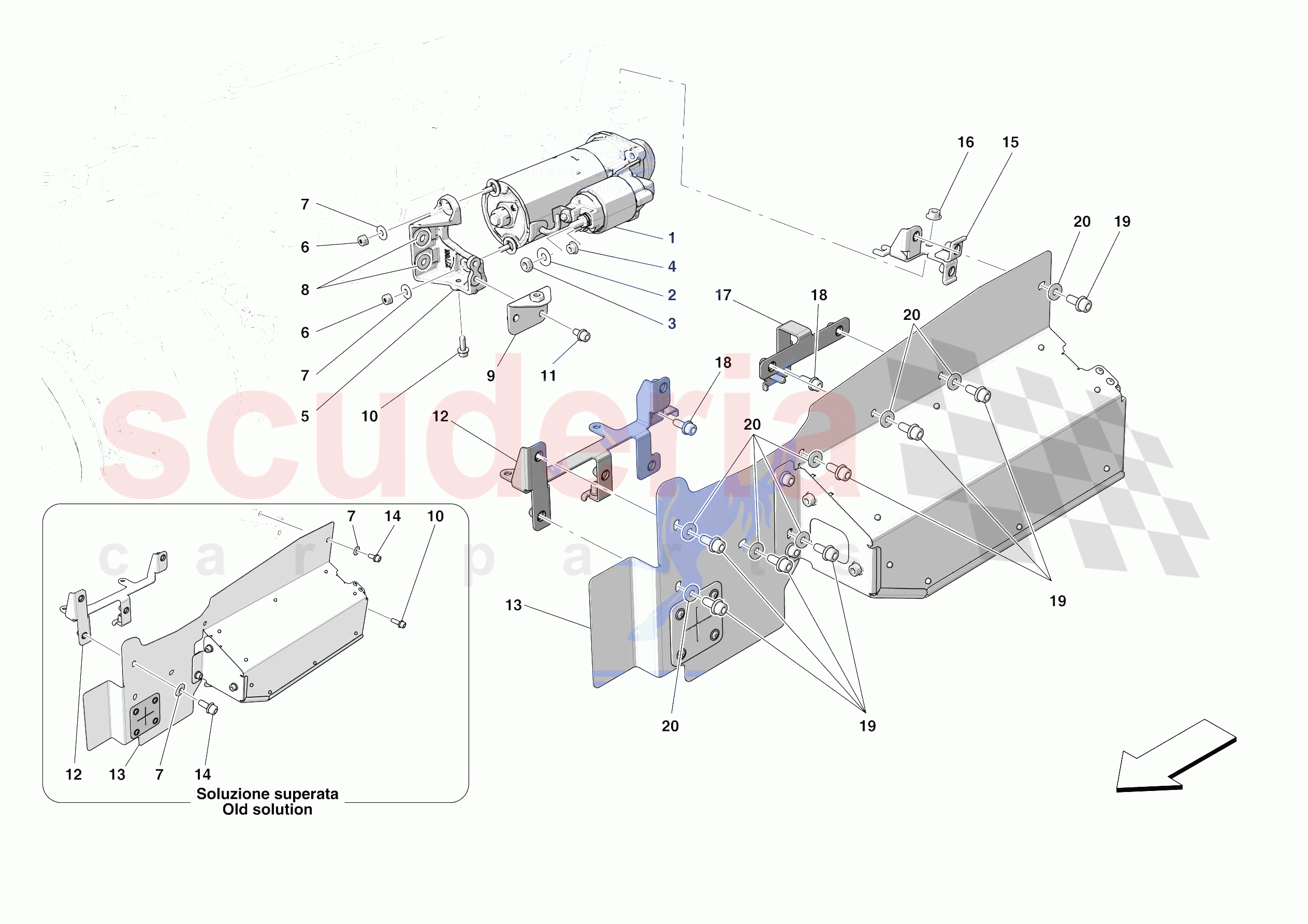 ELECTRIC STARTER MOTOR of Ferrari Ferrari Monza SPA2 Europe