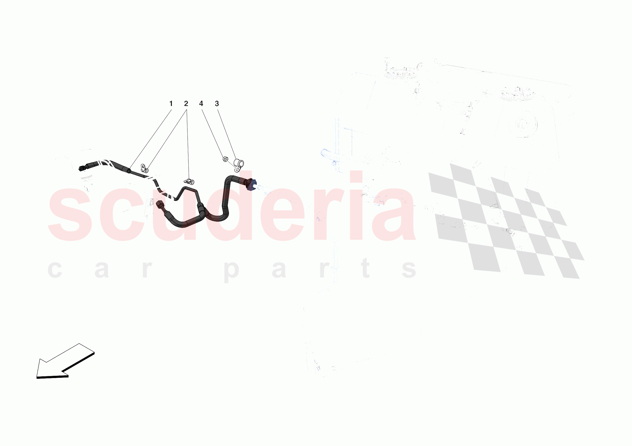 ENGINE FUEL DELIVERY PIPES of Ferrari Ferrari Monza SPA2 Europe