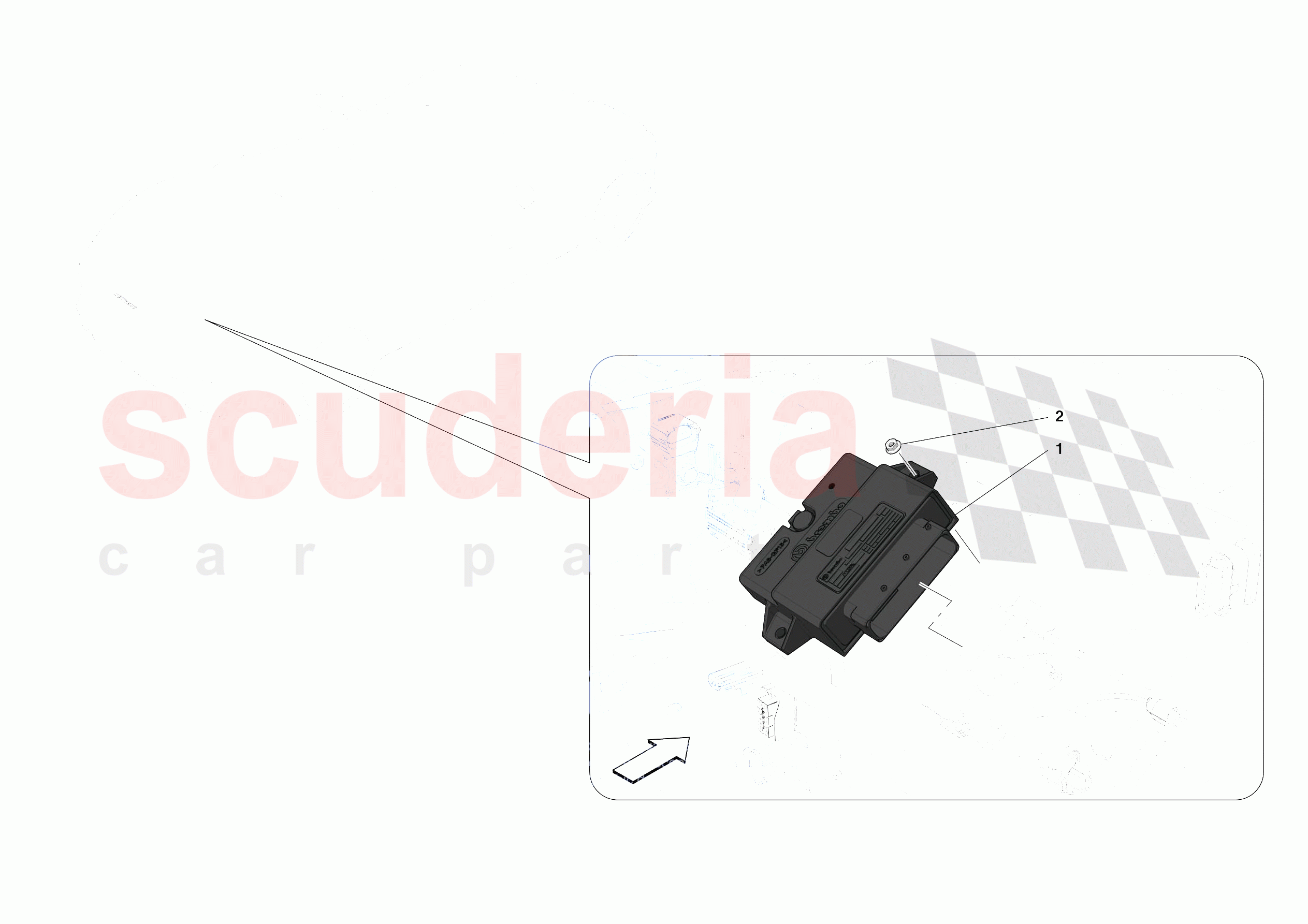 PARKING BRAKE CONTROL of Ferrari Ferrari Monza SPA2 Europe