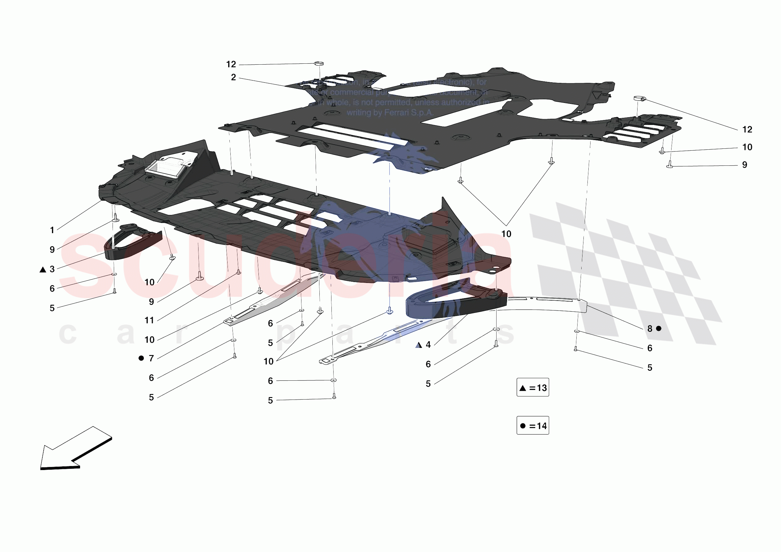 FRONT SHIELDS of Ferrari Ferrari Monza SPA2 Europe