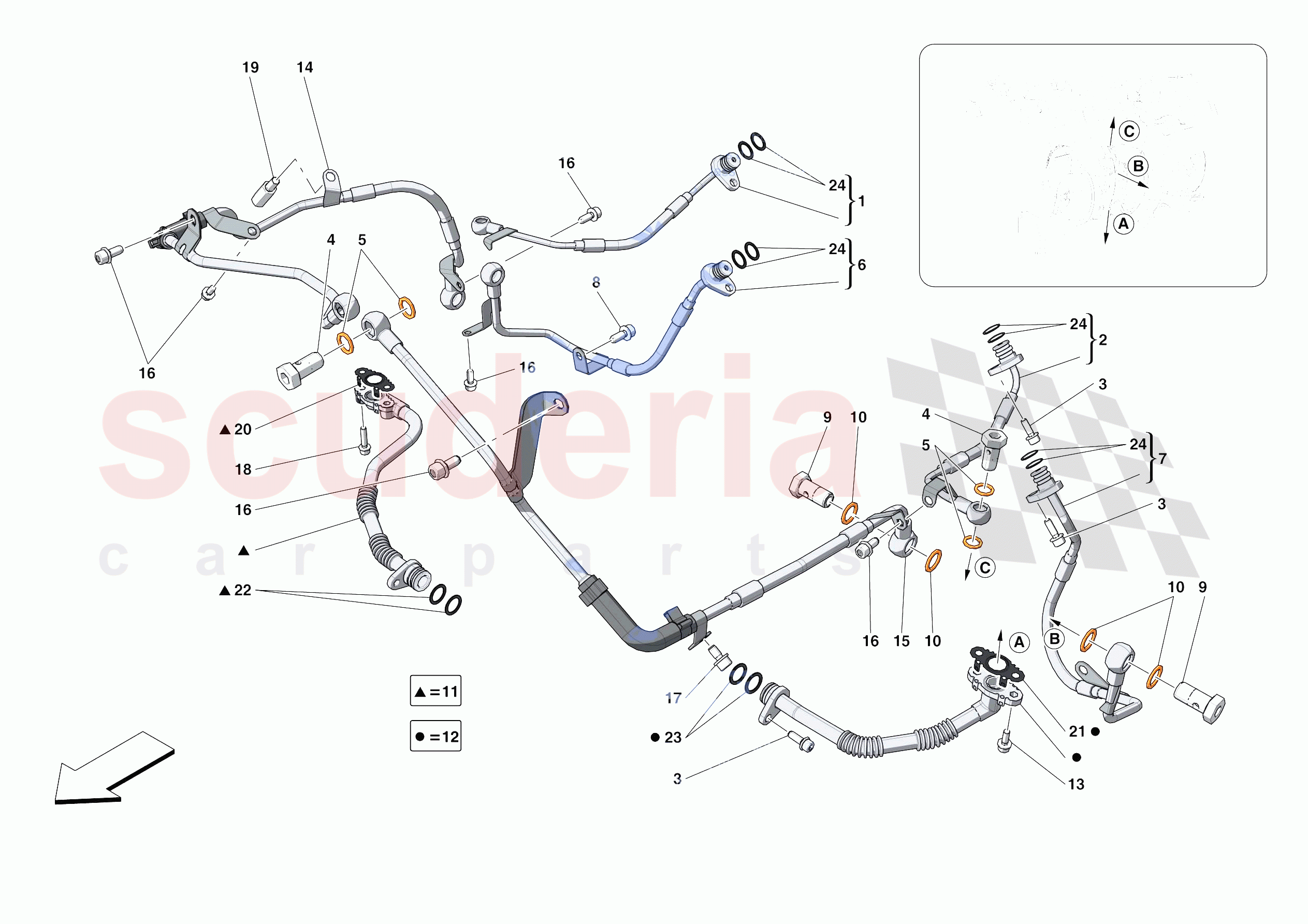 FORCED INDUCTION SYSTEM PIPES of Ferrari Ferrari Portofino Europe