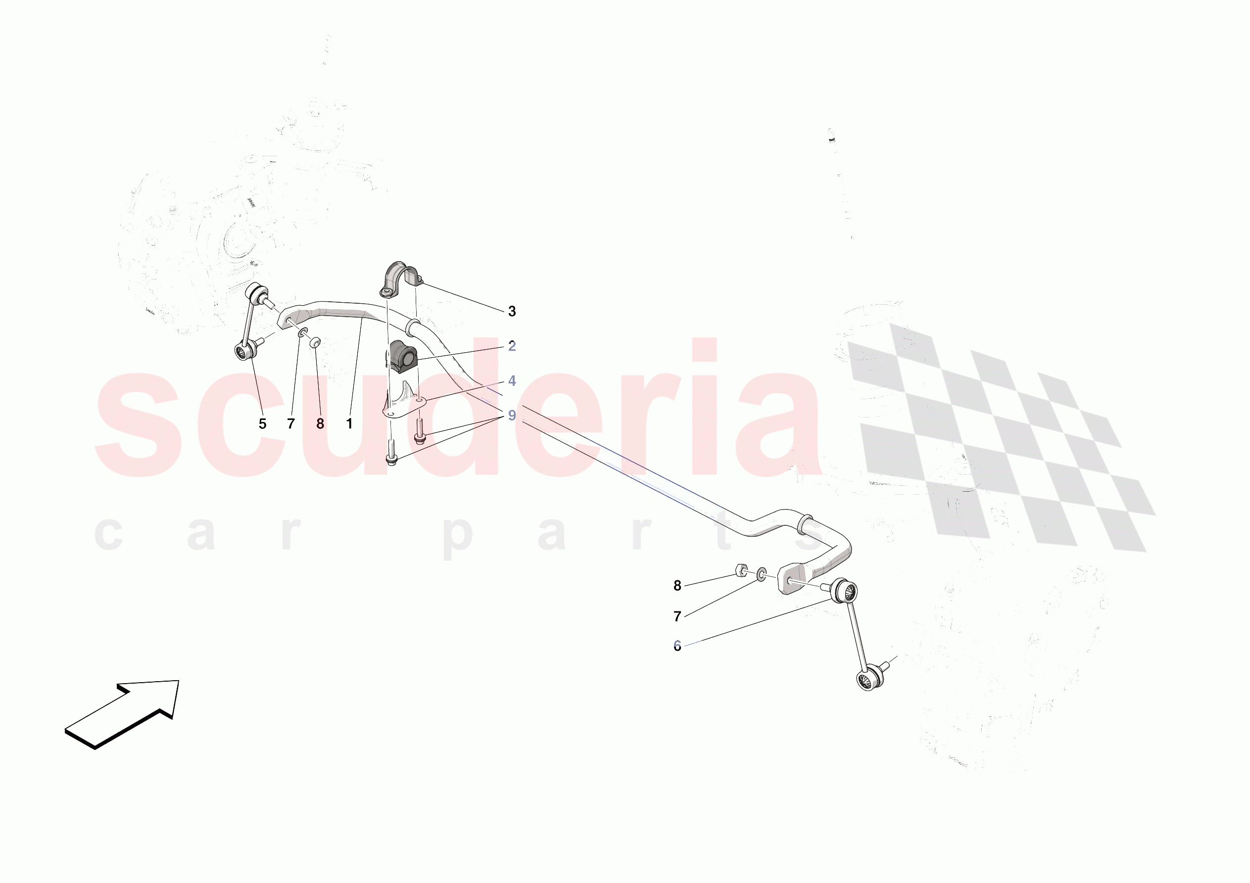 FRONT TORSION BAR of Ferrari Ferrari Portofino Europe