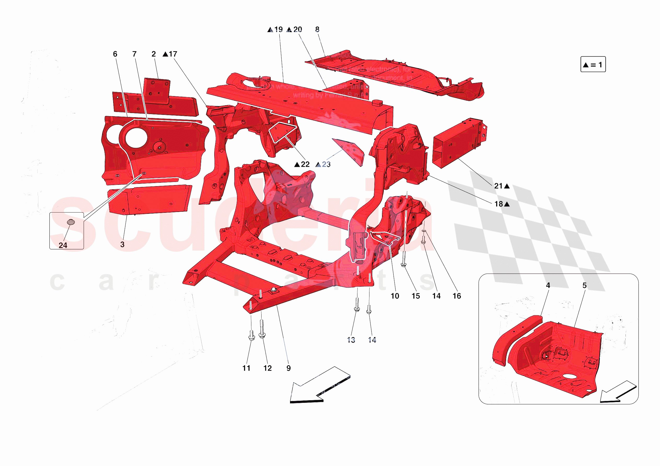 STRUCTURES AND ELEMENTS, REAR OF VEHICLE of Ferrari Ferrari Portofino Europe