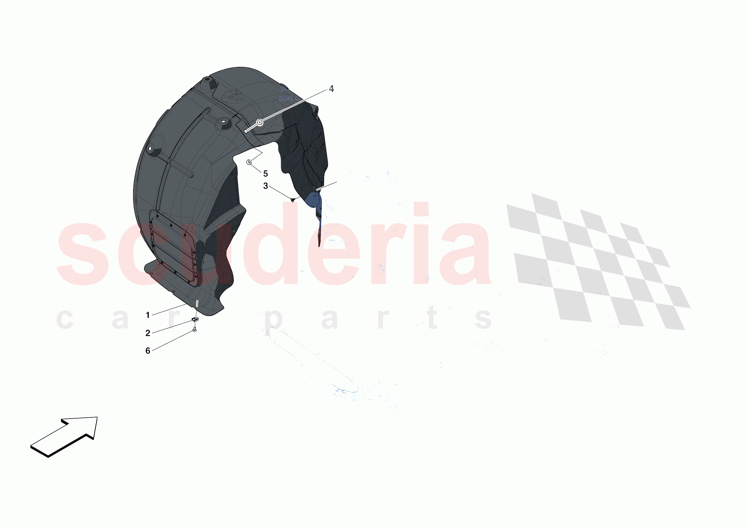 Rear Wheelhouse parts for Ferrari Portofino Europe RH | Scuderia 