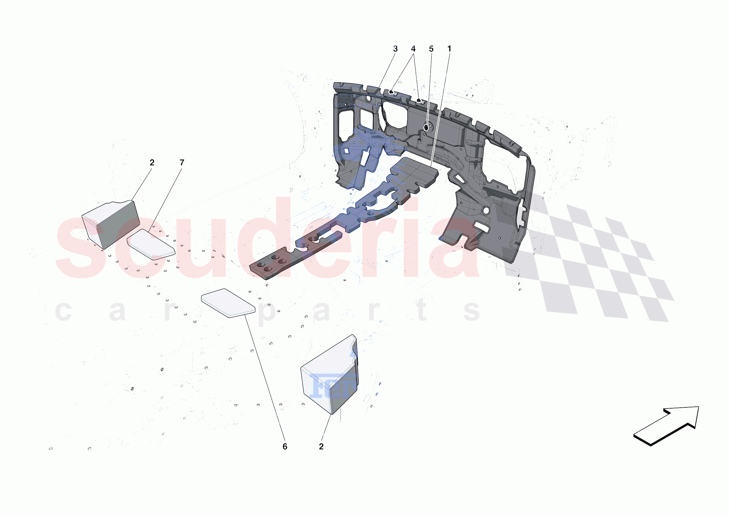INTERNAL PASSENGER COMPARTMENT INSULATION of Ferrari Ferrari Portofino Europe RH