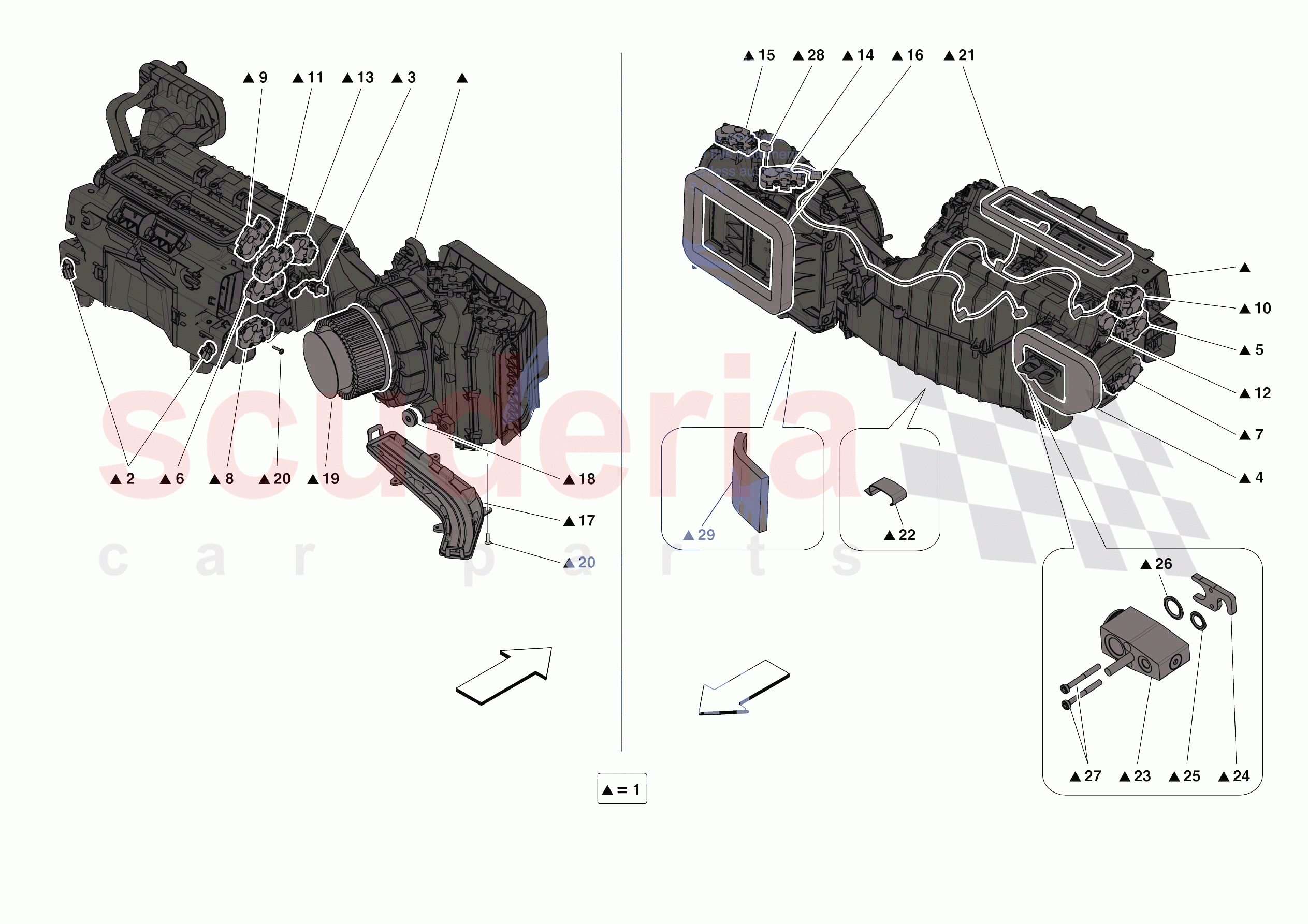 AIR CONDITIONING - EVAPORATOR of Ferrari Ferrari Portofino Europe RH